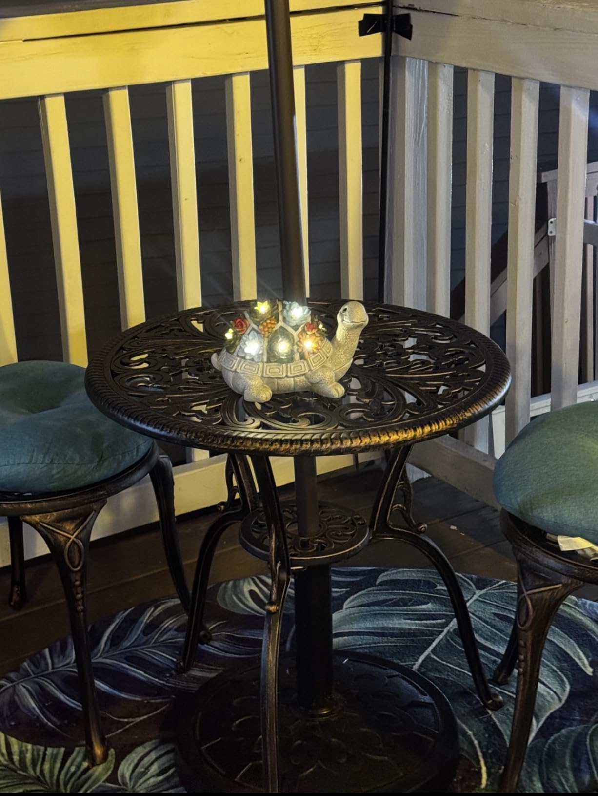 Solar Garden Outdoor Statues Turtle with Succulent | 7 LED Lights, Lawn Decor Statue for Patio, Balcony, Yard Ornament, Gifts for Mom Grandma Women customer photo 2