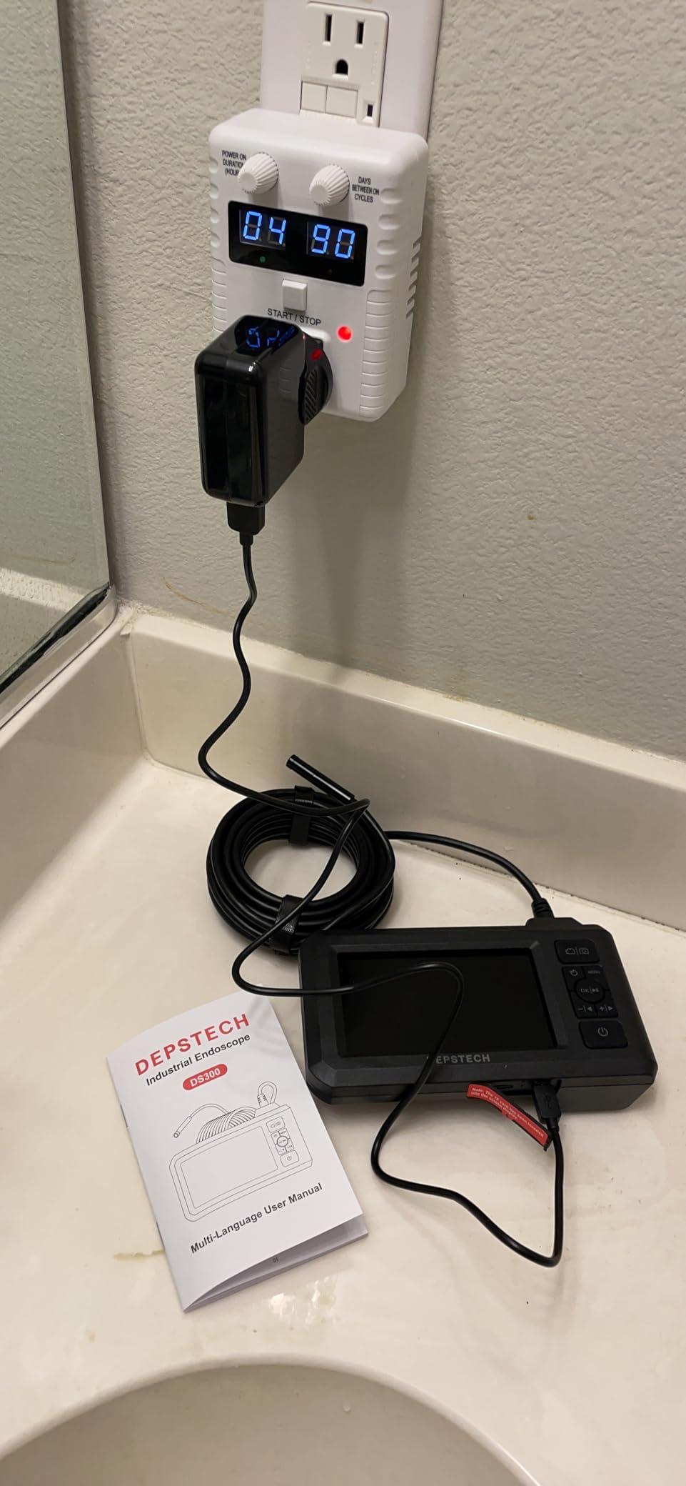 DEPSTECH Endoscope Camera with Light, Dual Lens Inspection Borescope 16.5FT | 1080P HD, 4.3