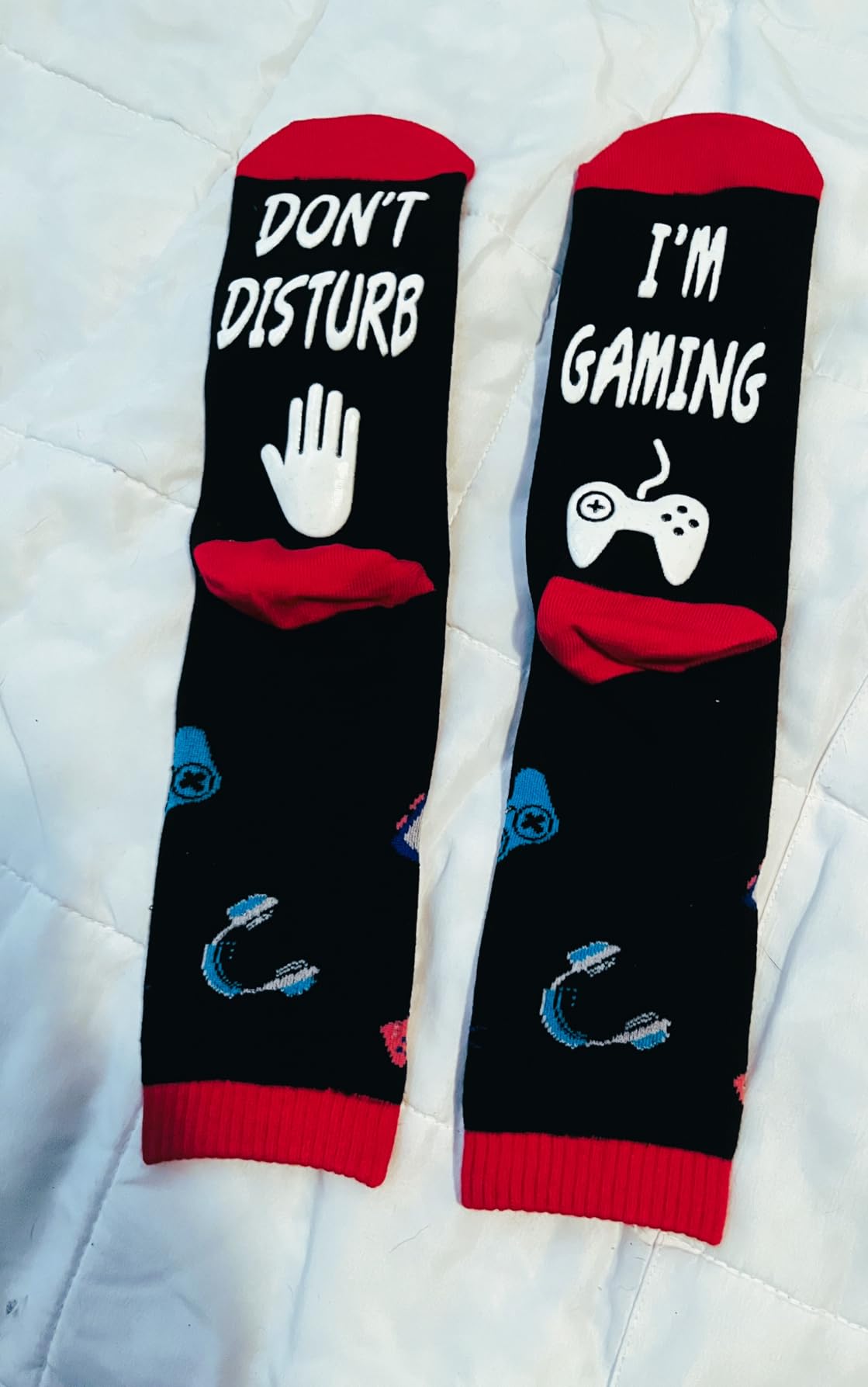 Kelool Fathers Day Dad Gifts for Men Dad Funny Do Not Disturb I'm Gaming Socks Funny Gifts For Men From Son Kids Teen Boys customer photo 1