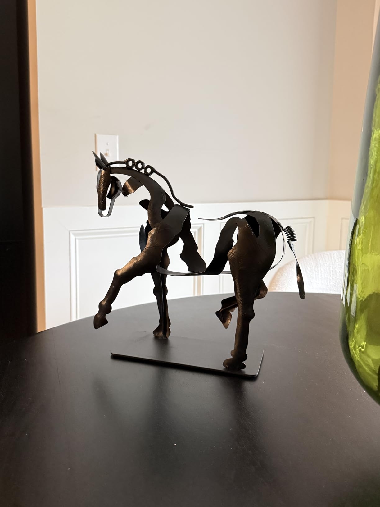 Handmade Metal Horse Statue, Hand-Painted Horse Decor (Brown) | Unique Horse Sculpture, Horse Art, Equestrian Decor, Vintage Decor for Home & Office, Horse Lover Gifts for Women customer photo 2