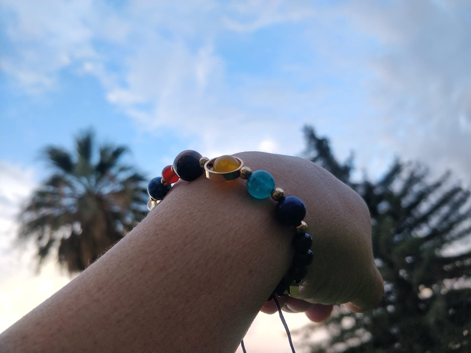 Solar System Galaxy Bracelet - The Eight Planets Guardian Star Lava Rock Stretch Yoga Chakra Aromatherapy Essential Oil Diffuser Bracelet for Men & Women customer photo 1