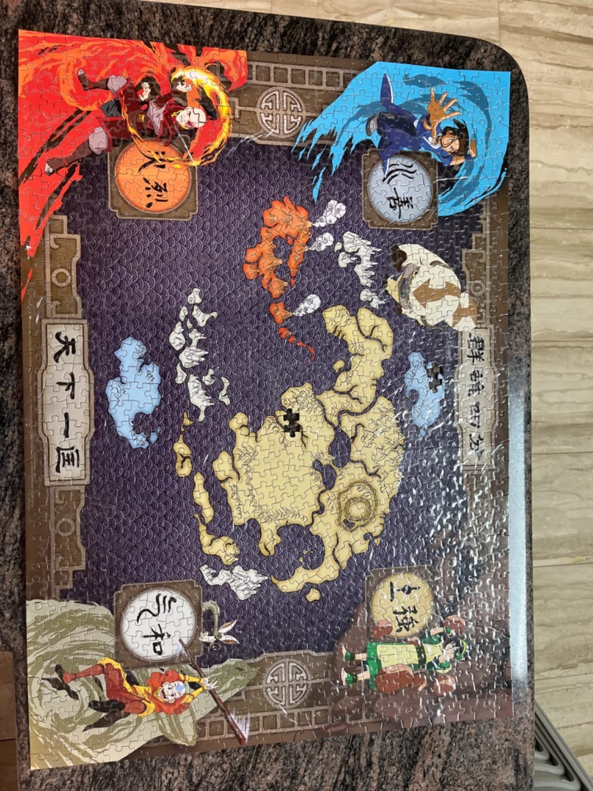 AQUARIUS Avatar The Last Airbender Four Nations Map 1000 Pc Jigsaw Puzzle customer photo 1