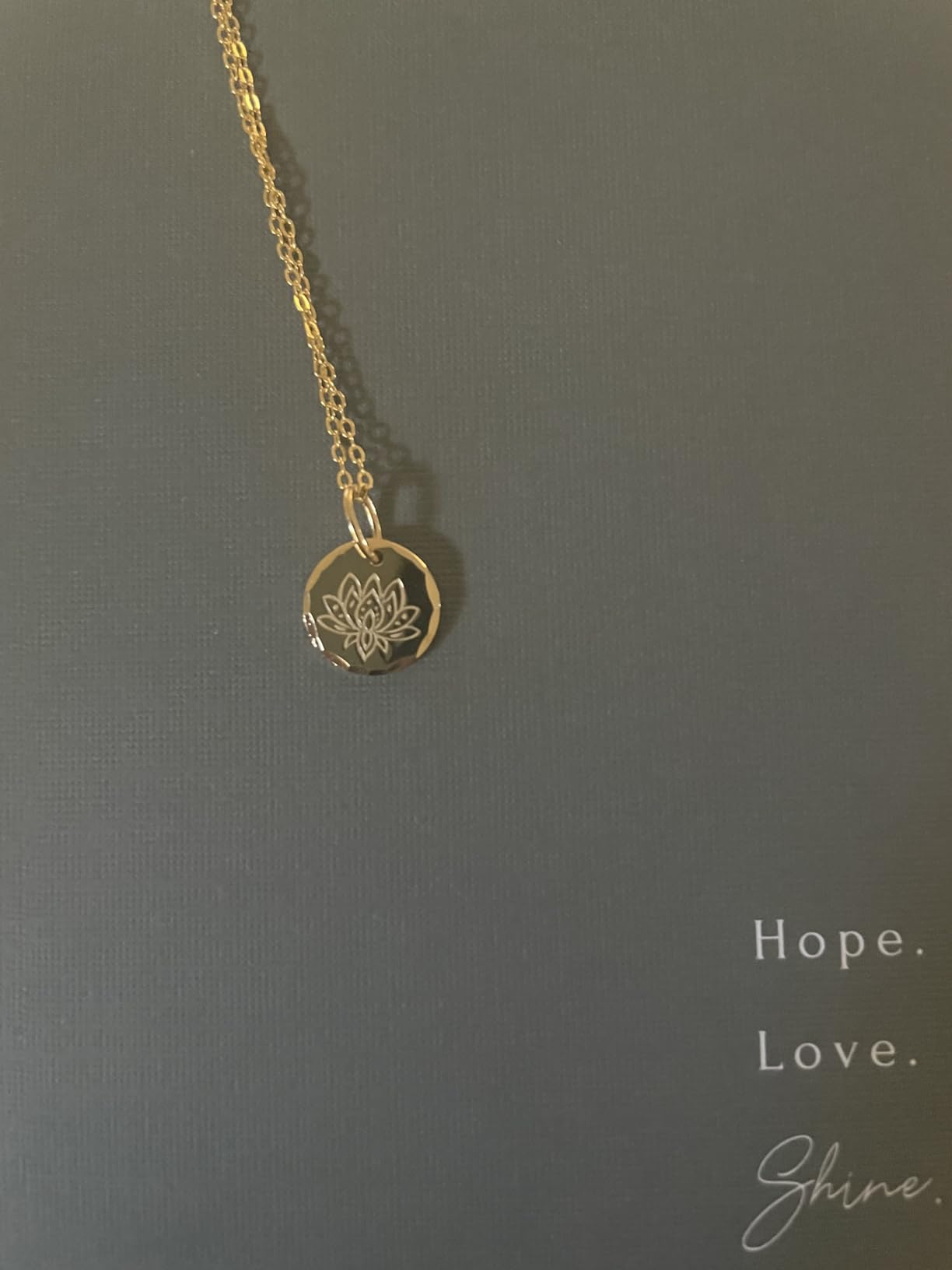 HOPE LOVE SHINE Inspirational Necklaces Women Sterling Silver Gold | Healing Encouragement Hope Recovery Strength Meaningful Jewelry Graduation Divorce Sobriety New Beginnings customer photo 2