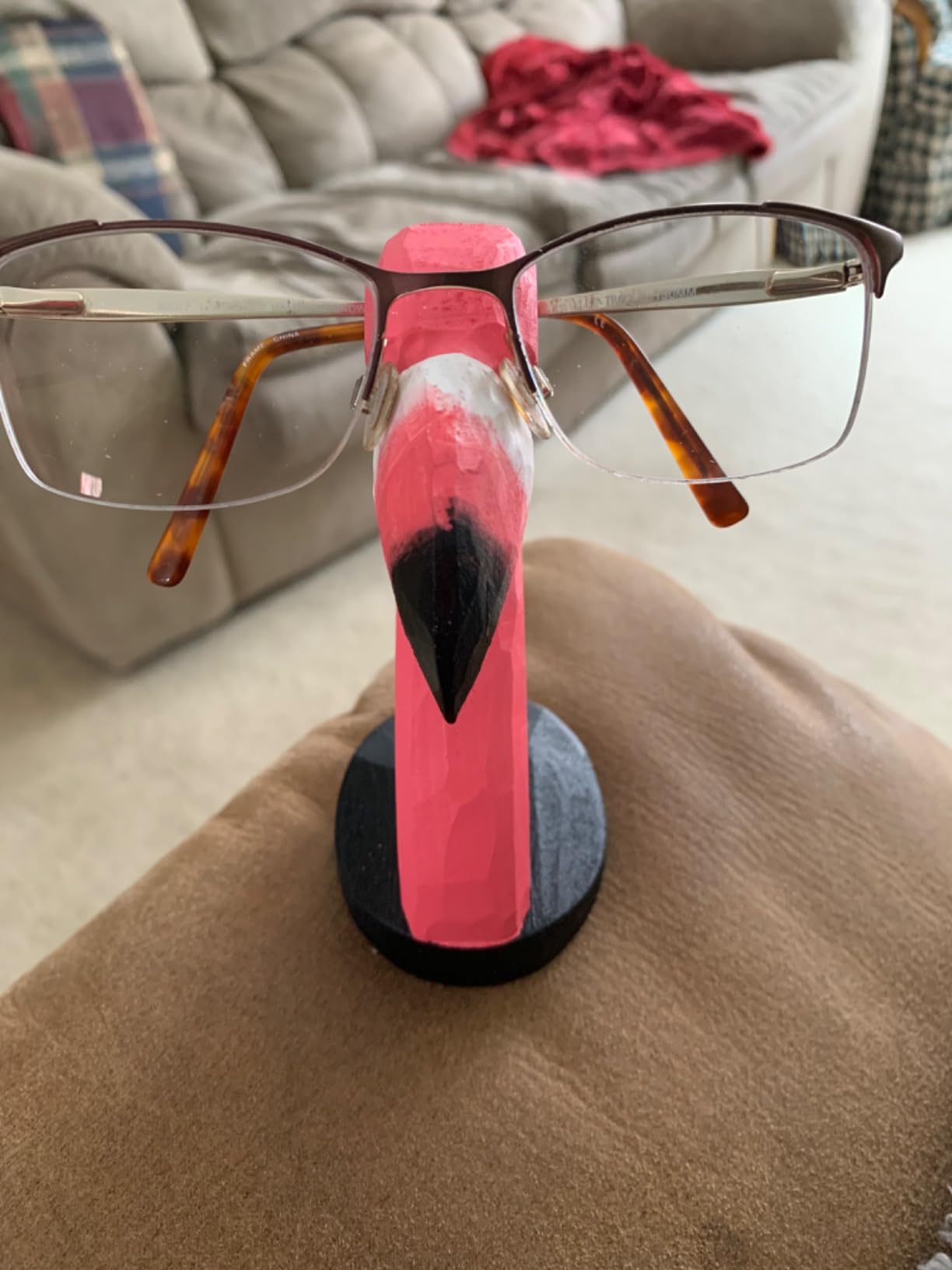 Red Dollar Handmade Wood Carved Animal Eyeglass Holder, Cute Sunglasses Display Stand, Nightstand Home Office Desk Decor, Christmas Holiday New Year Business Gift for Men Women Adults (Eagle) customer photo 2