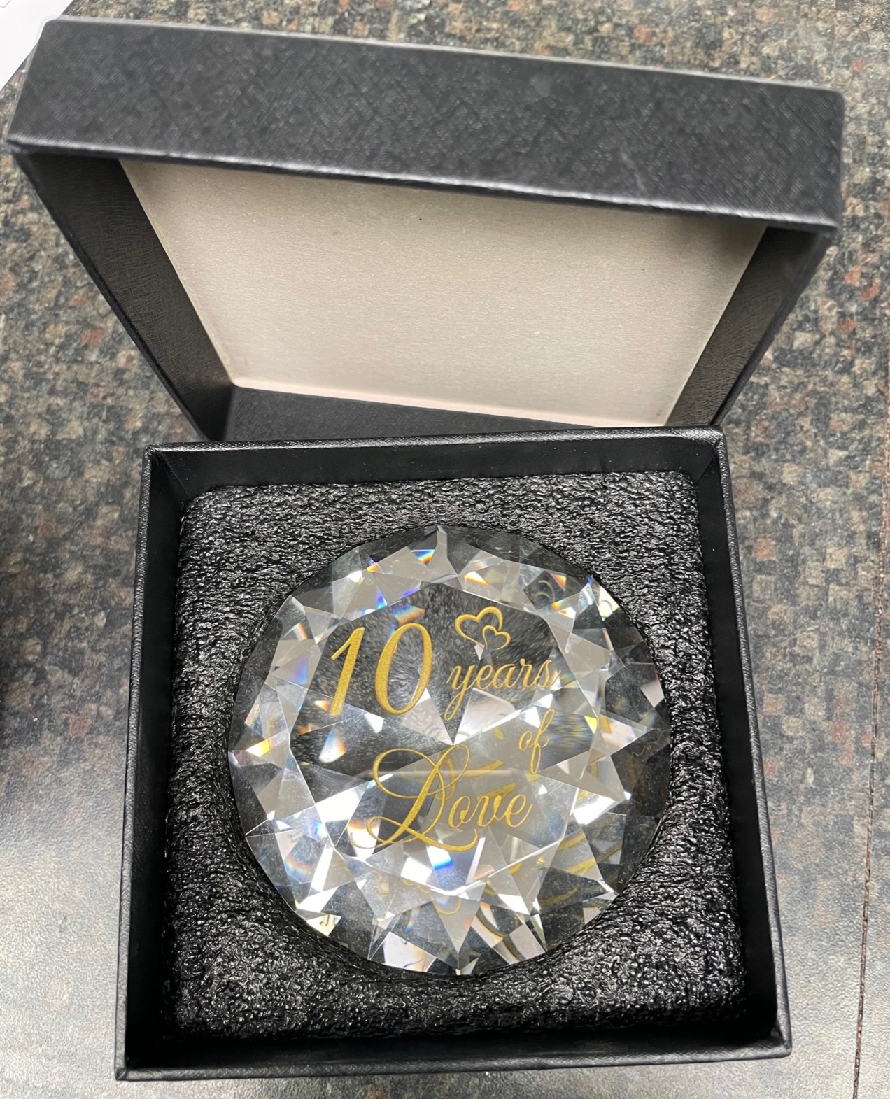 60th Wedding Anniversary Diamond Gifts for Couple, Laser Engraving Crystal Diamond Wedding Gift for Parents, 60 Years of Love Keepsake customer photo 1