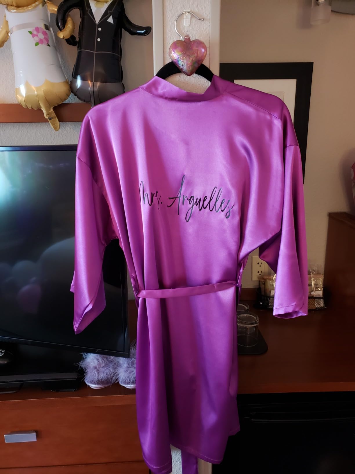 Bridesmaid Robes Personalized in Sizes S-5XL, Bride Robe, Customize for Weddings, Birthdays & More - Add Any Text customer photo 2