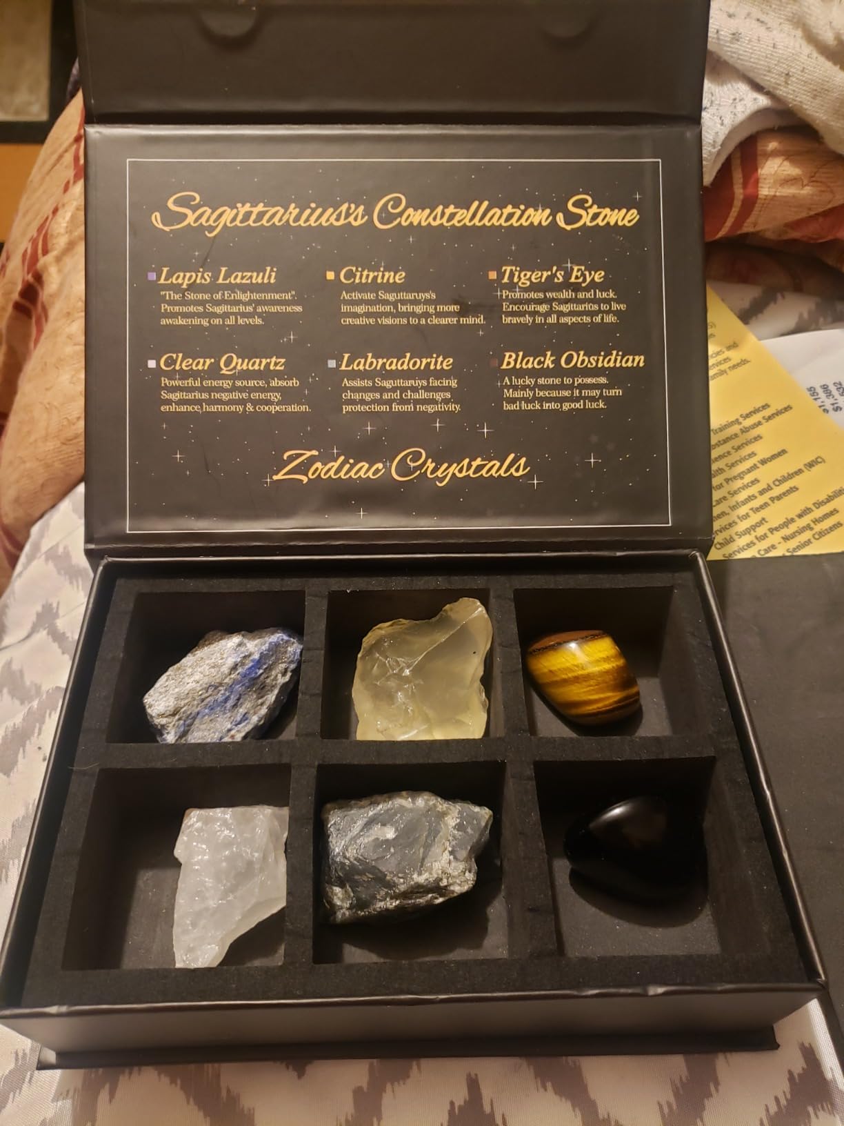 Sagittarius Crystals Gift Set, Zodiac Signs Healing Crystals Birthstones customer photo 1