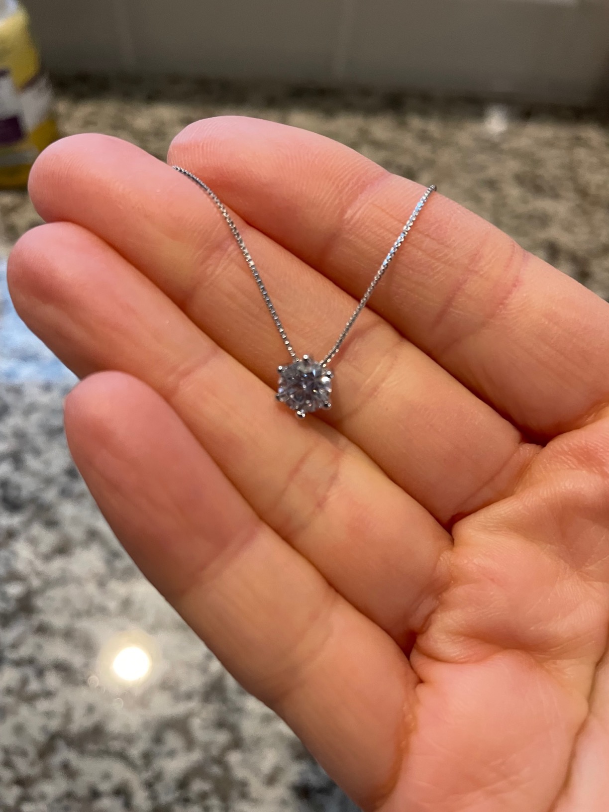 Sterling Silver Cubic Zirconia Necklace for Women customer photo 2