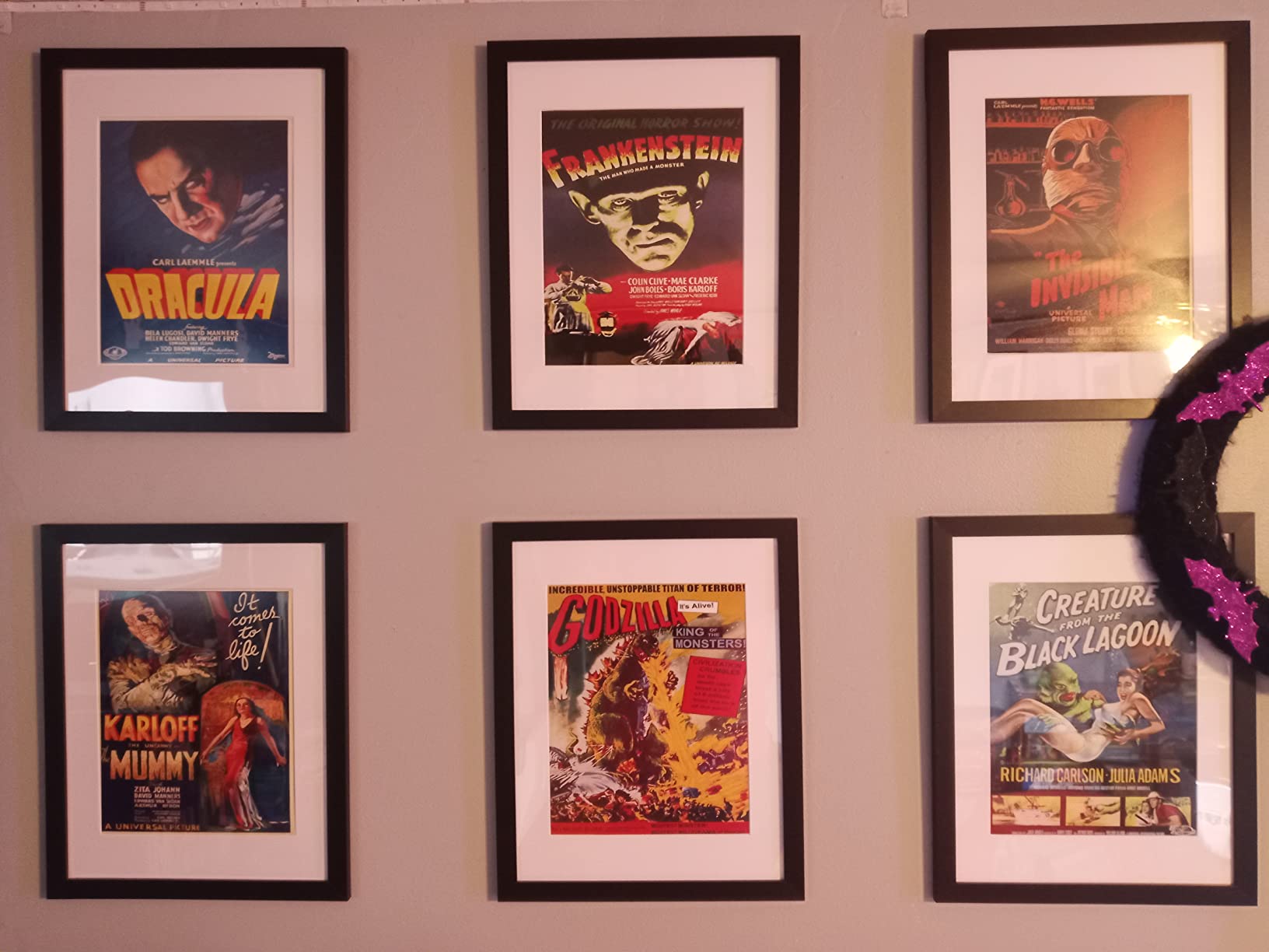 Vintage Horror Monster Movie Posters - Home Theater Set - Classic Scary Movie Wall Art & Decor customer photo 1