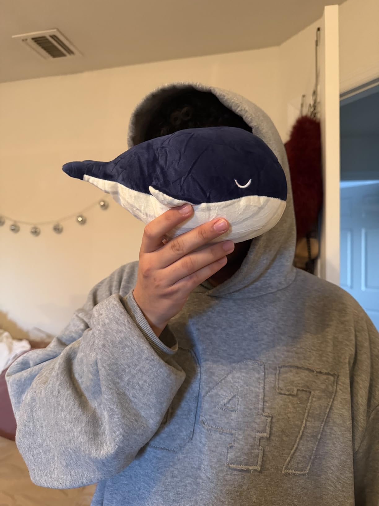 Whale Plush Pillow, Blue 10 Inch, Cute Stuffed Animal Plushies - Soft Comfort Plush Toy, PP Cotton, Kawaii Decor Gifts for Kids and Whale Lovers customer photo 2