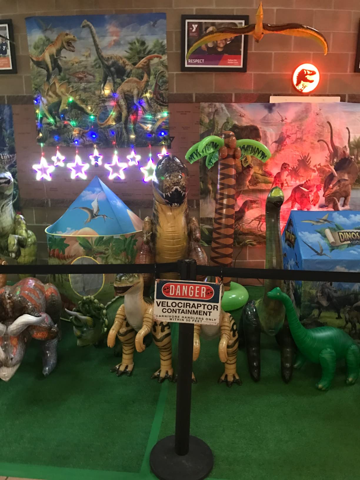 Ukonic Jurassic Park T-Rex Logo LED Wall Light Sign | Ready to Hang Wall Decor Artwork, Trendy Living Room Essentials, Home Decor Accent | Dinosaur Toys, Gifts and Collectibles | 12 Inches Tall customer photo 1