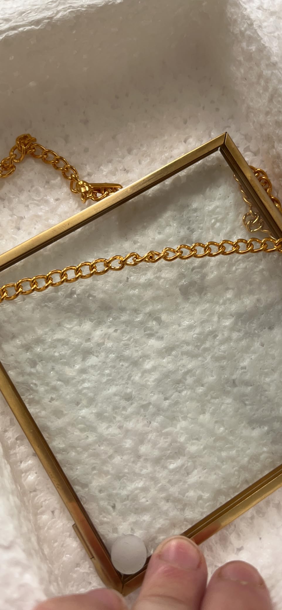 Apipi Hanging Glass Frames for Pressed Flowers Crafts with Sturdy Chain | Photo Picture Display Home Wall Art Decor, 3 Pcs customer photo 1