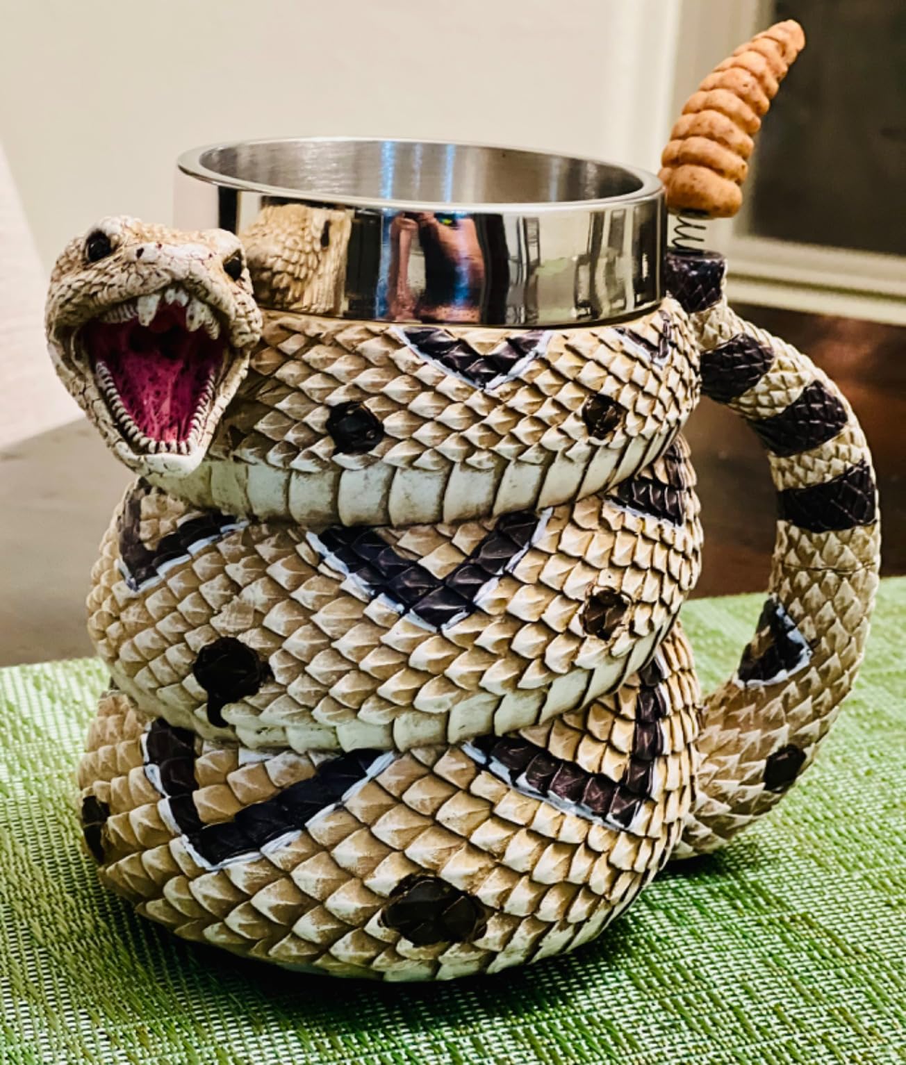 SUMMIT COLLECTION Rattlesnake Coffee Mug Cup 16 fl oz Diamondback Rattler Beer Tankard customer photo 2