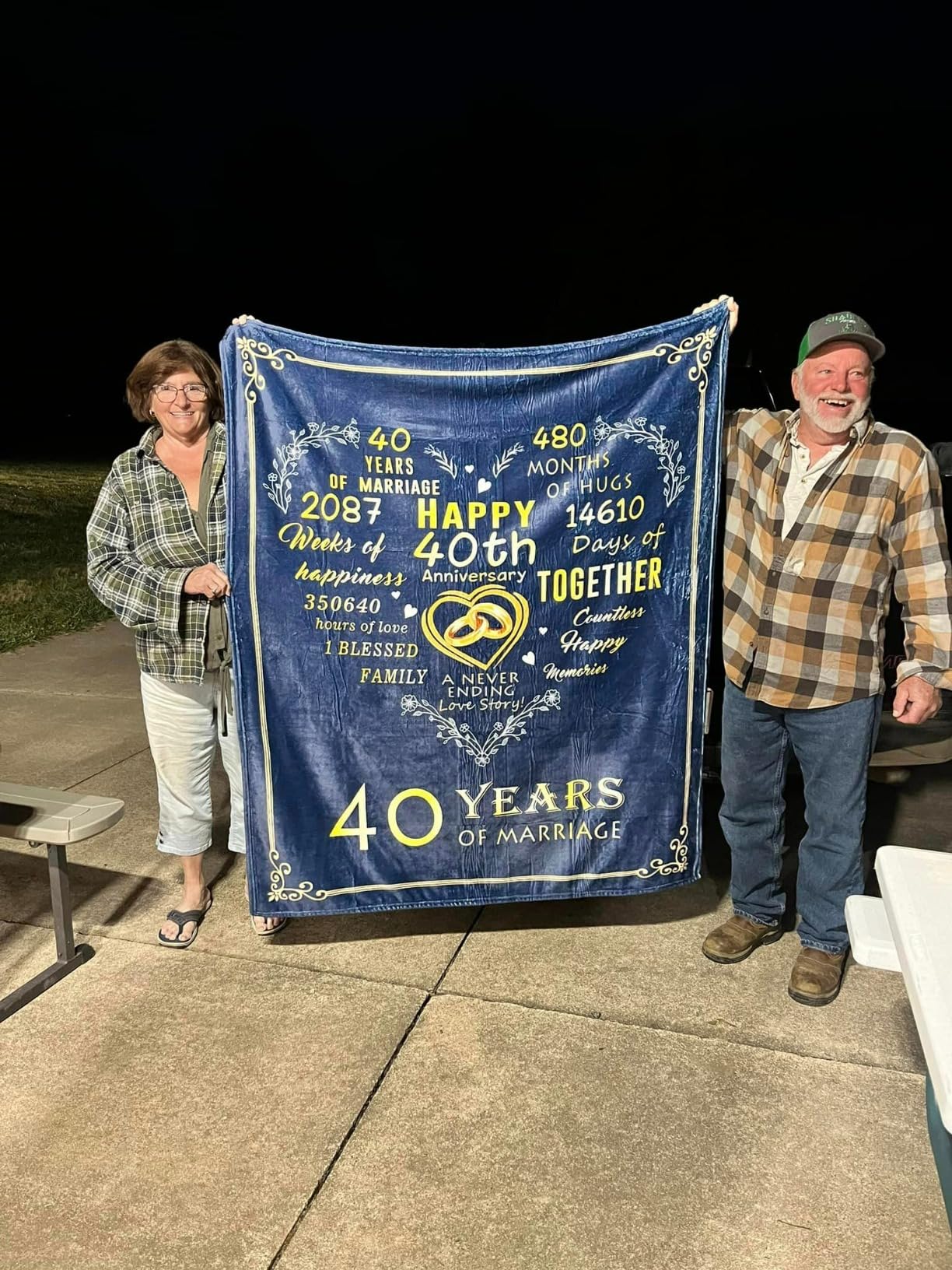 Mosslink Gifts for 25th Anniversary Blanket, 25th Silver Wedding Anniversary Couple Gifts for Parents Friends, 25 Years of Marriage Throw Blankets for Husband Wife Her Him 50