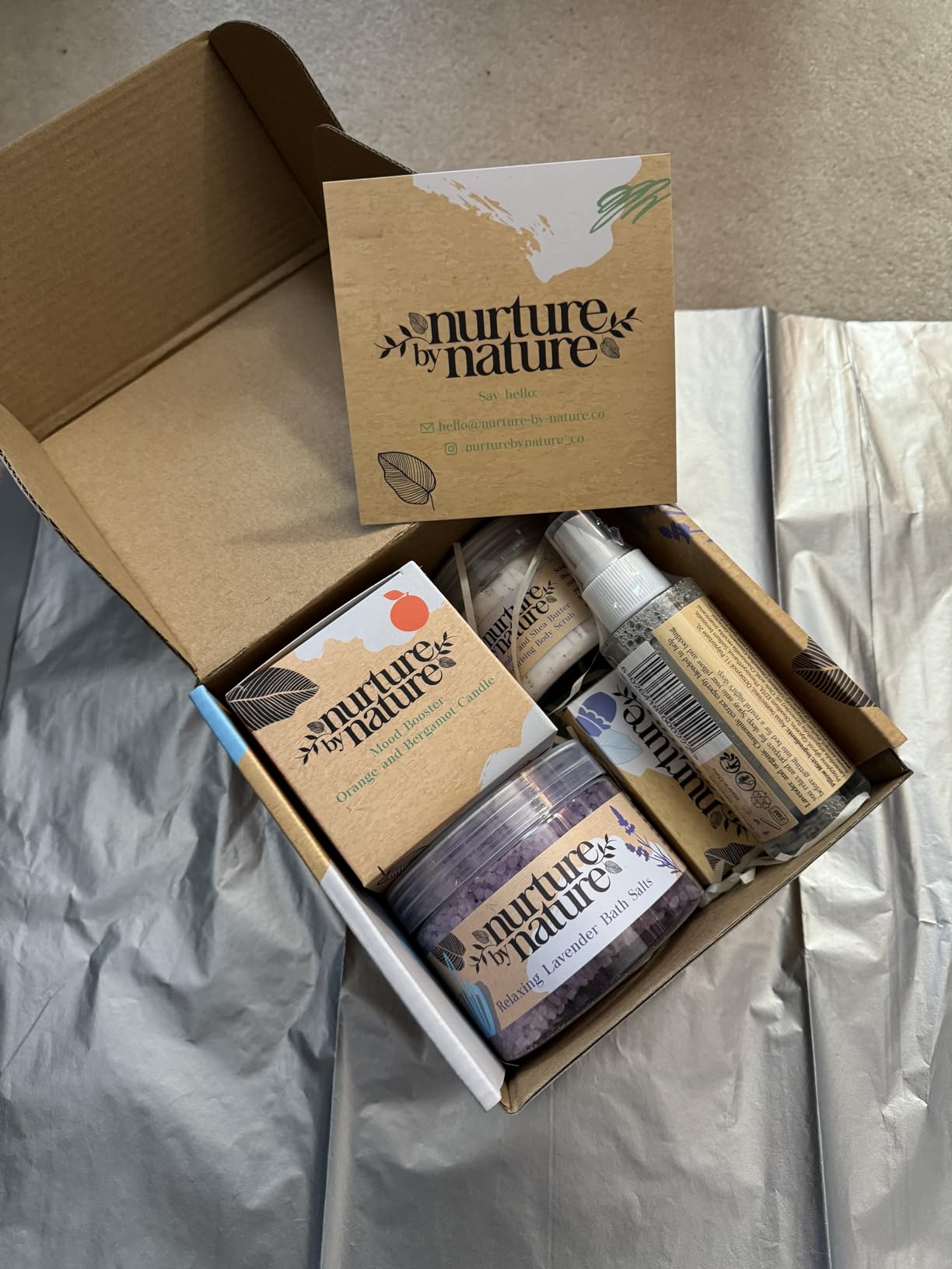 Nurture by Nature Spa Gift Baskets for Women - at Home Spa Kit, Bath Set customer photo 2