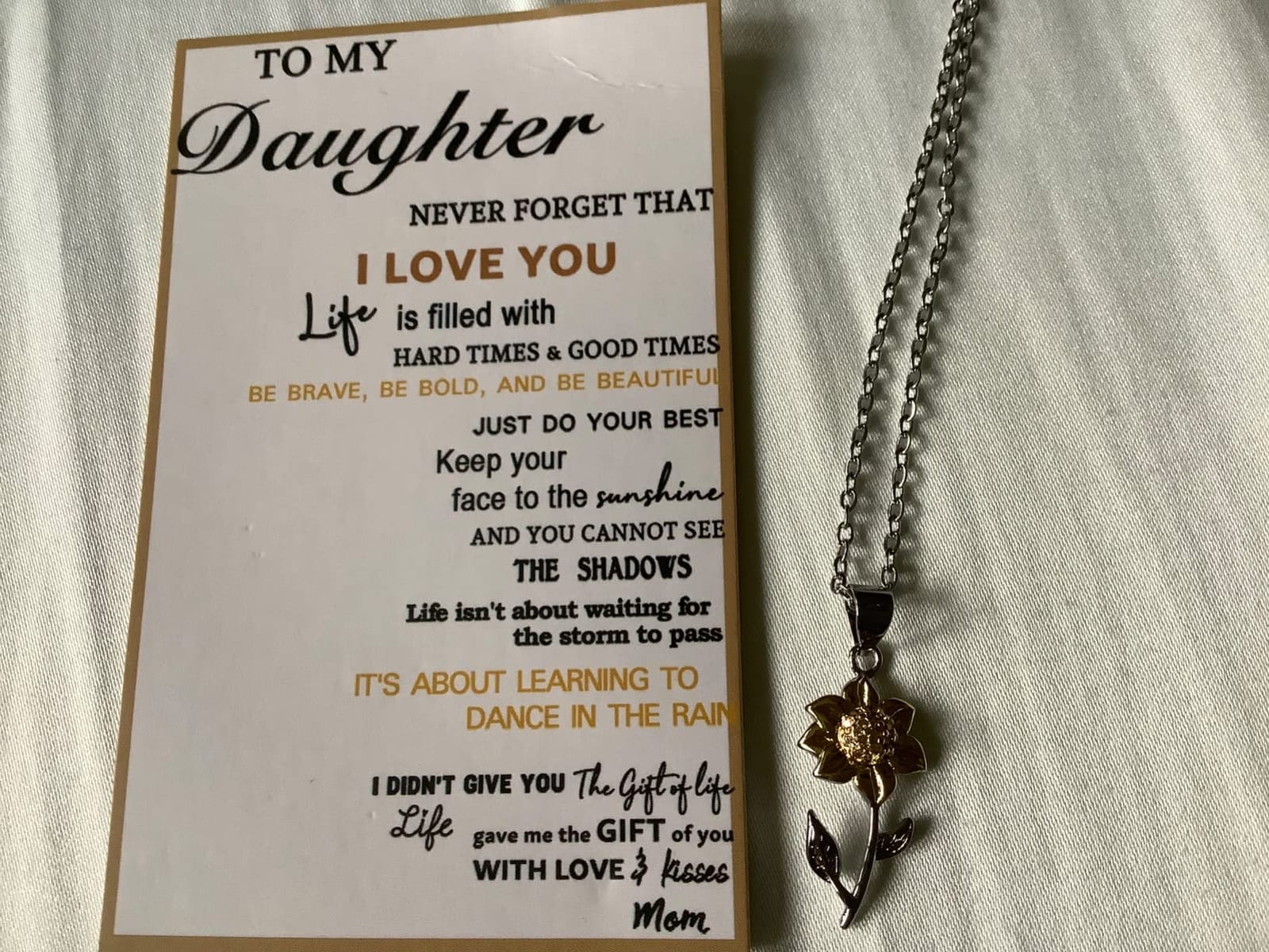 Sunflower Necklace - You are My Sunshine - Sunflower Gifts for Women customer photo 1