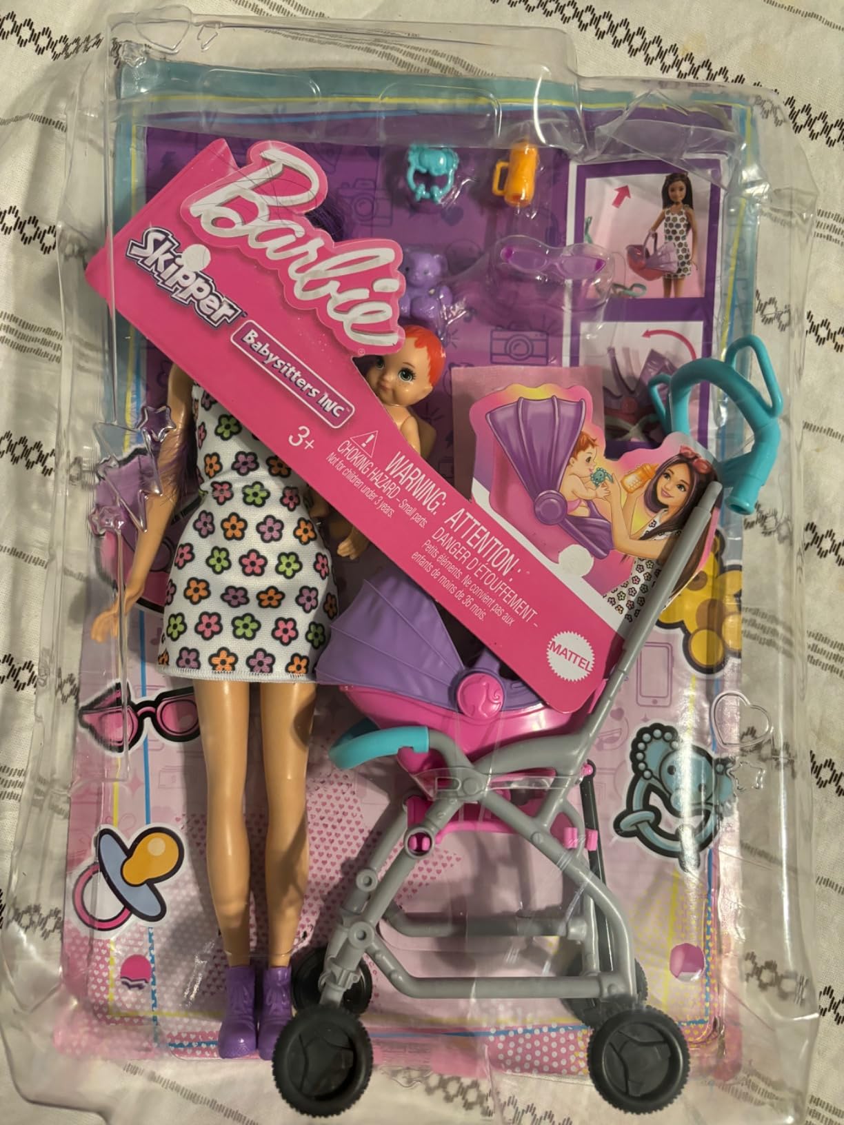 Barbie Skipper Babysitters, Inc. Playset with Skipper Babysitter Doll (Brunette), Stroller, Baby Doll & 5 Accessories, Toy for 3 Year Olds & Up customer photo 2