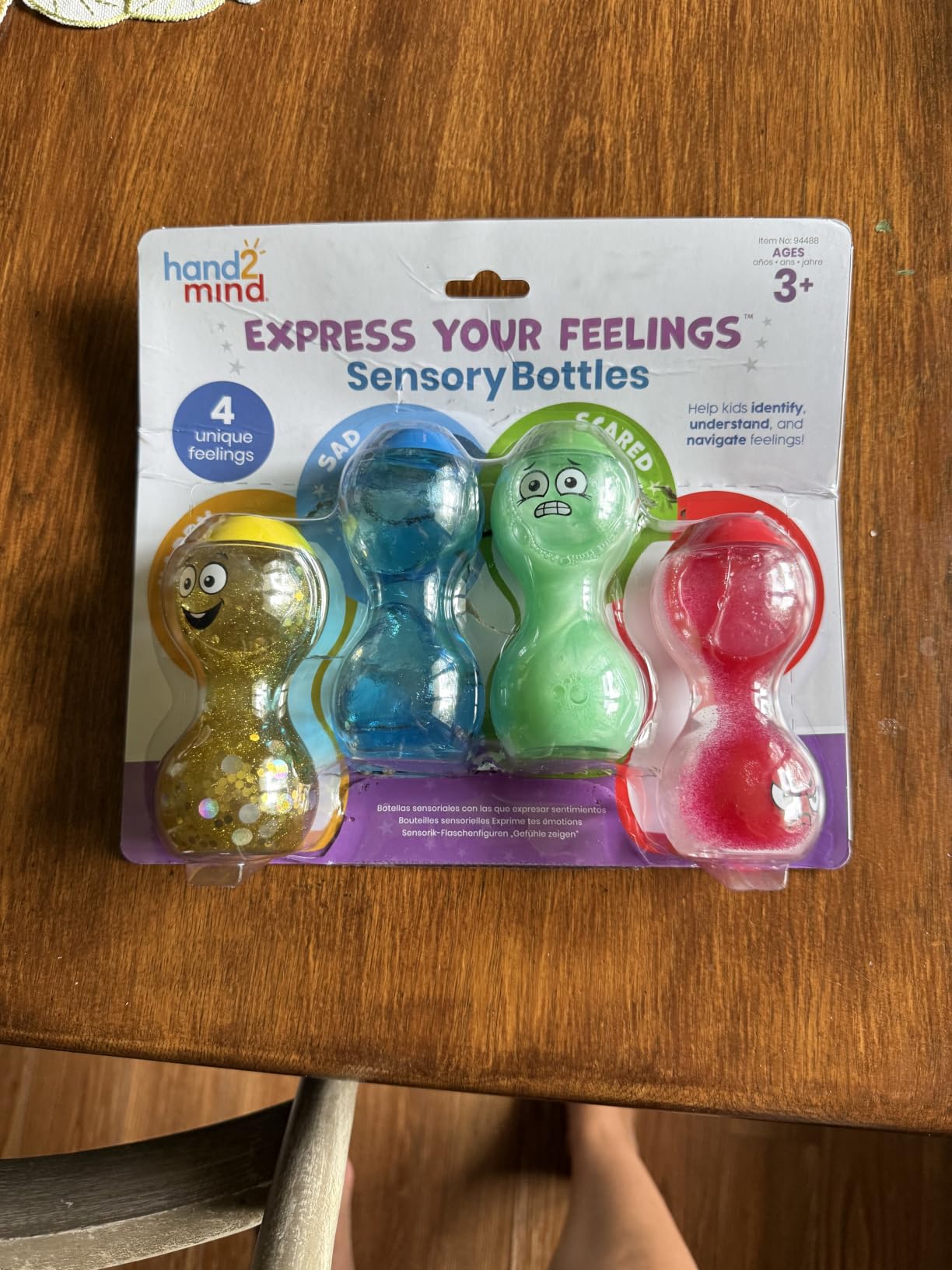 hand2mind Express Your Feelings Sensory Bottles - Primary Emotions | Toddler Sensory Toys, Calm Down Corner Supplies, Social Emotional Learning customer photo 2