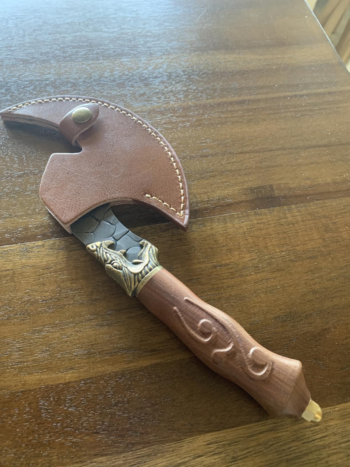 ROCOCO Viking Cleaver Knife Birthday - Kitchen Axe & Sheath Father Gift Men customer photo 1