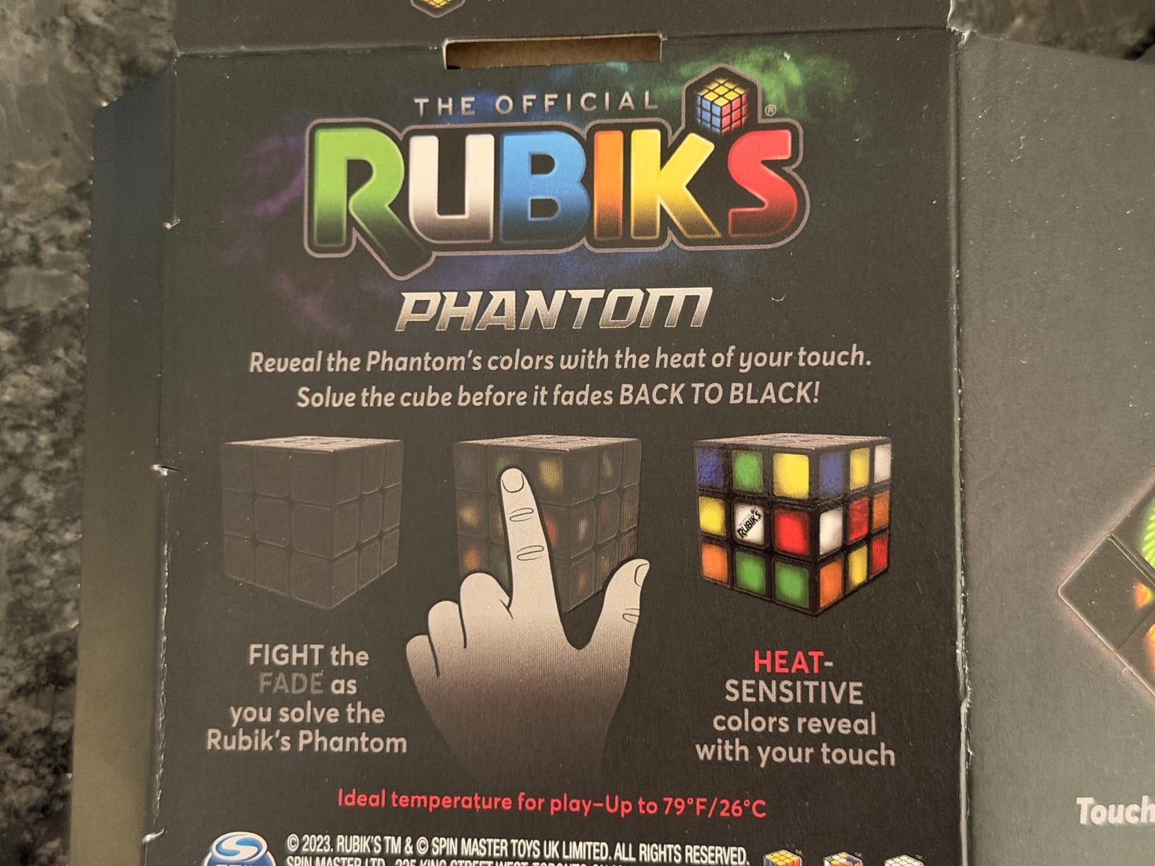 Rubik's Cube Phantom Heat-Activated Puzzle Cube & Brain Teaser Fidget Toy | Heat-Activated Colors Fade To Black, High-Tech STEM Toy That Improves Memory Recall & Problem-Solving Under Pressure, Ages 8+ customer photo 1