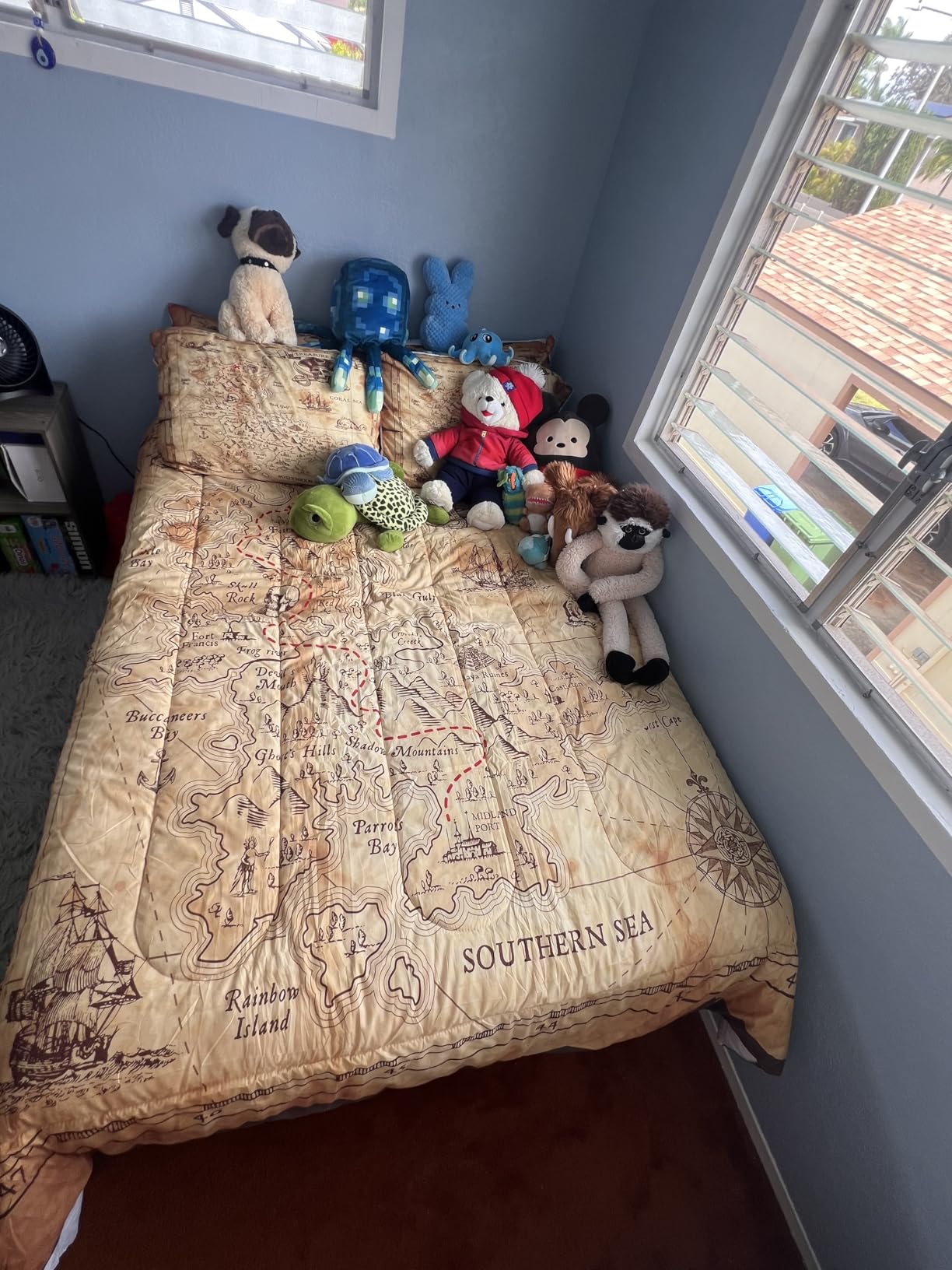 Feelyou Kids Cute Monkeys Bedding Set Cartoon Monkey Banana Decor Comforter for Kids Boys Girls Wild Animal Pattern Comforter Set customer photo 1