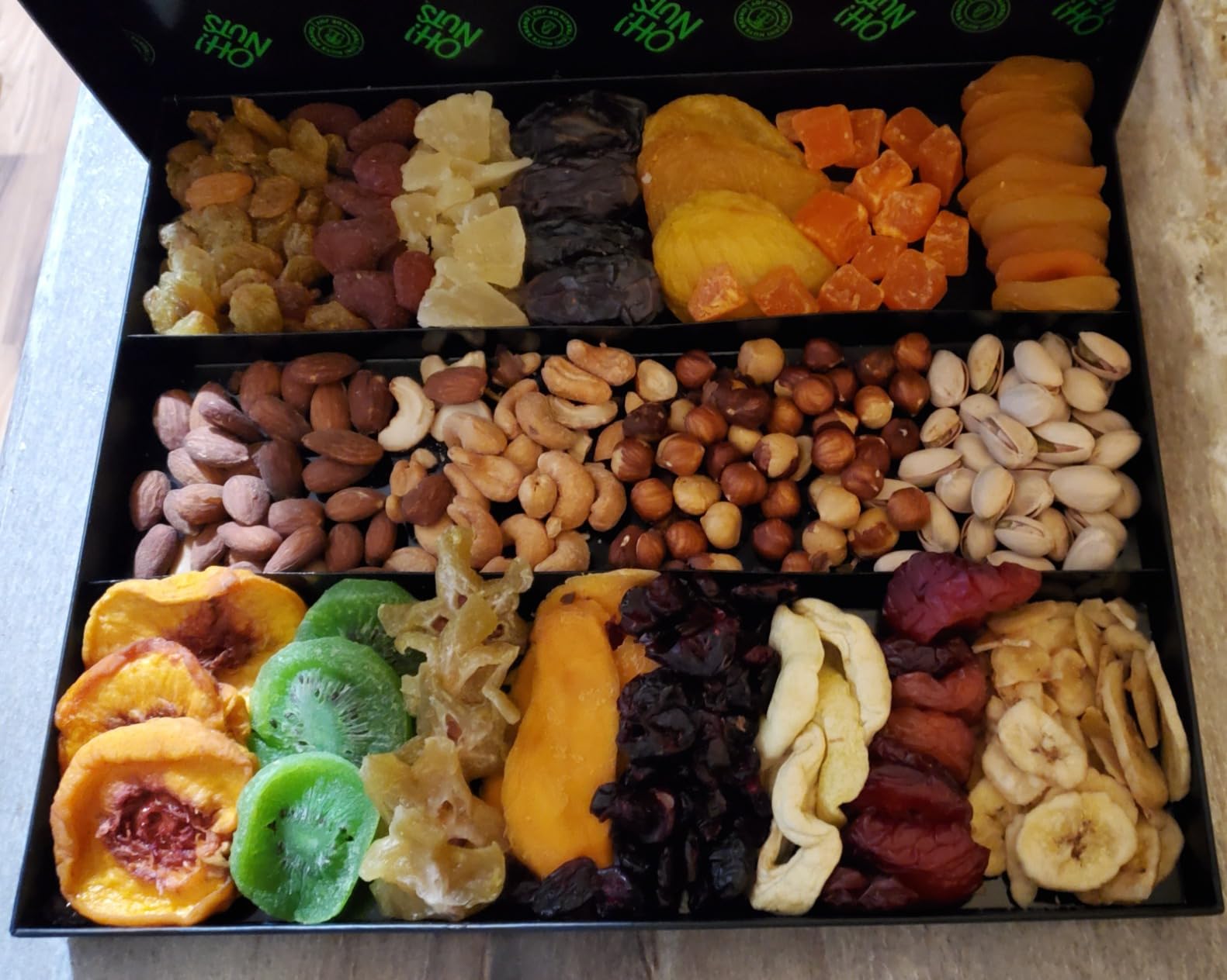 Oh! Nuts Dried Fruit and Nut Gift Basket - XL19 Variety Gourmet Assorted Fruits and Nuts Gift Baskets - Holiday Gift Box - Food Snack Box for Birthday, Corporate - Gift for Men, Women customer photo 1