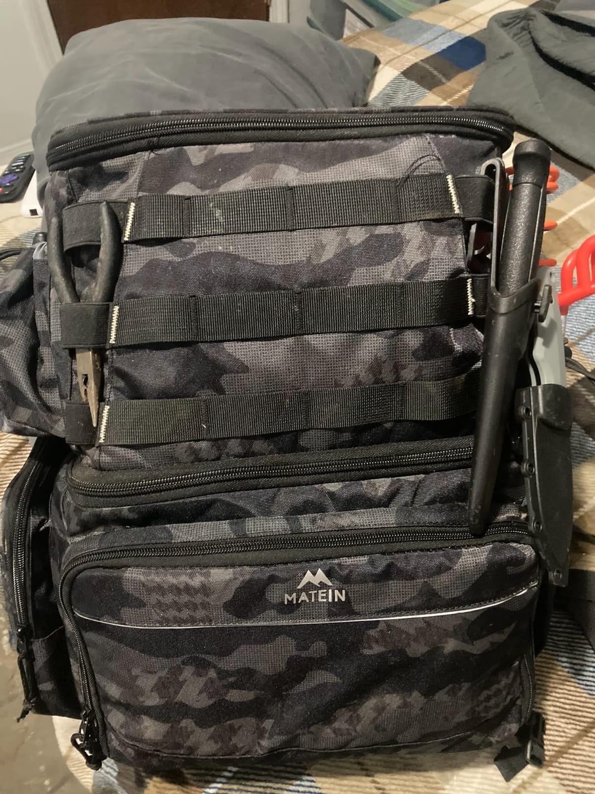 MATEIN Fishing Backpack, Tackle Storage Bag with Rod Holders & Cooler | Water Resistant Fishing Bag Fits 4 3600 Trays, Large Wide Open Tackle Box Backpack, Gifts for Fishermen customer photo 2