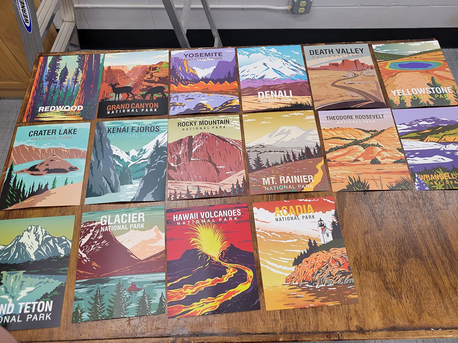 Gersoniel 16 Pcs National Park Posters Nature Art Wall Print, Vintage Style | National Park Decor, Vintage Travel Scenery Wall Decor for Living Room, Classroom Bedroom, Bathroom customer photo 1
