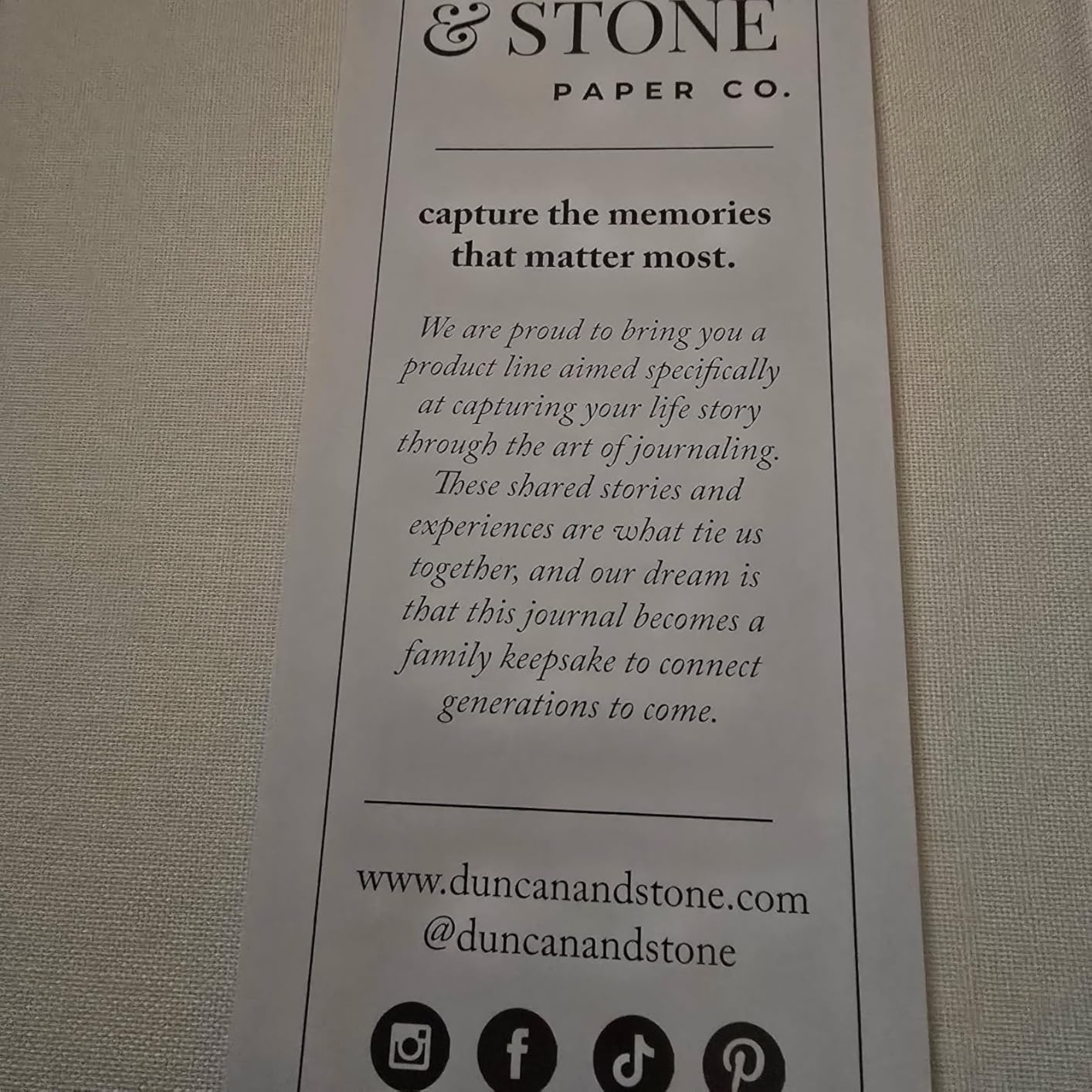 Duncan & Stone Legacy Journal for Grandparents, Memory Book, Ivory customer photo 1