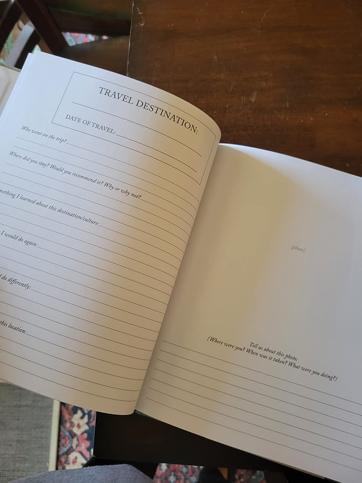 Duncan & Stone Paper Co. Travel Journal with Prompts, Linen Hardcover, Sage Green | 110-page linen travel notebook to record up to 15 trips & adventures customer photo 1