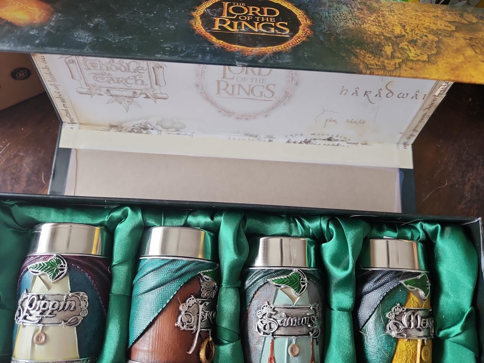 Nemesis Now Lord of the Rings Shot Glass Set of 3, Featuring Hobbits Frodo, Samwise, Pippin, and Merry, Hand-Painted Resin Collectibles customer photo 2