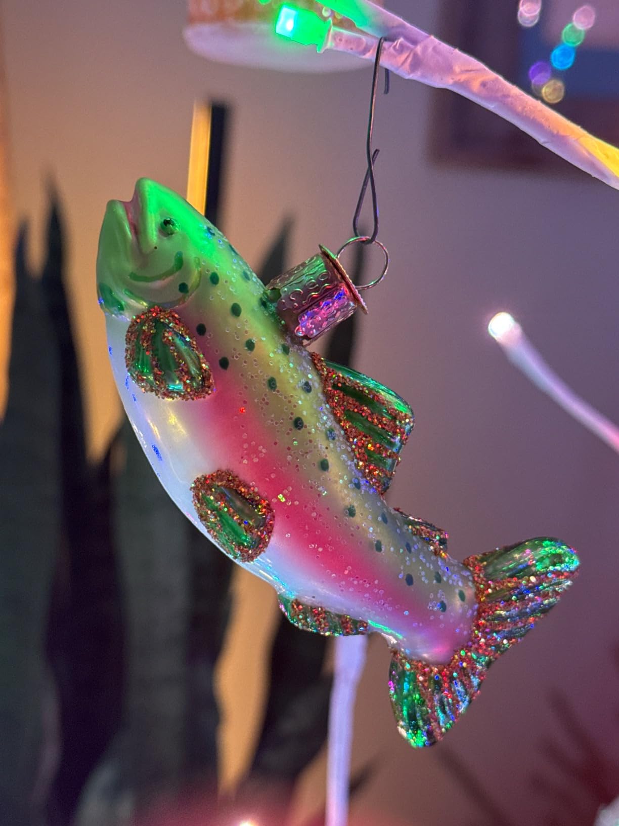 Old World Christmas Peppermint Angelfish Glass Blown Ornament for Christmas Tree customer photo 2