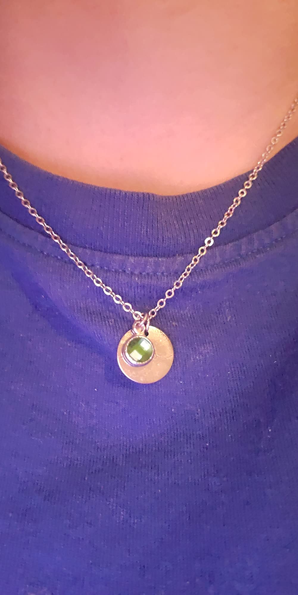 Personalized Birthstone Necklace for Women, Custom Birthstone Name Necklace customer photo 1