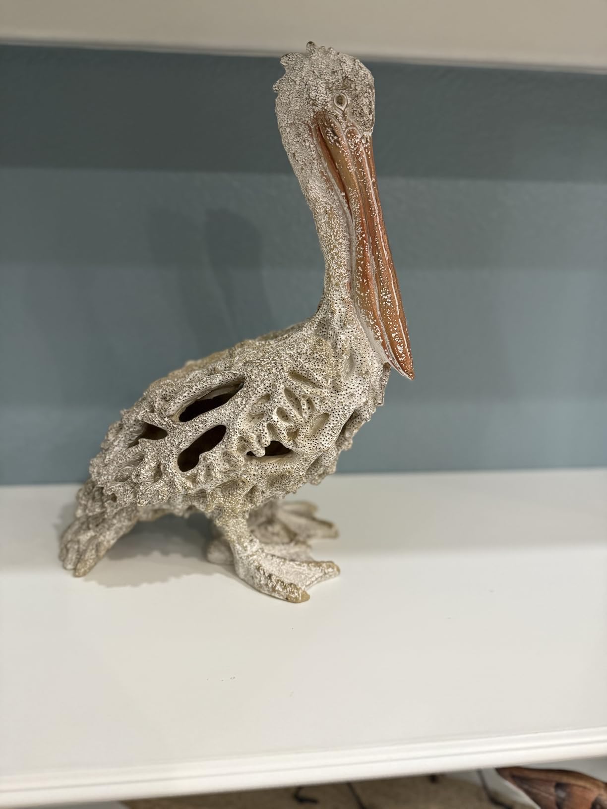 Blue Pelican Standing Figurine 13.75