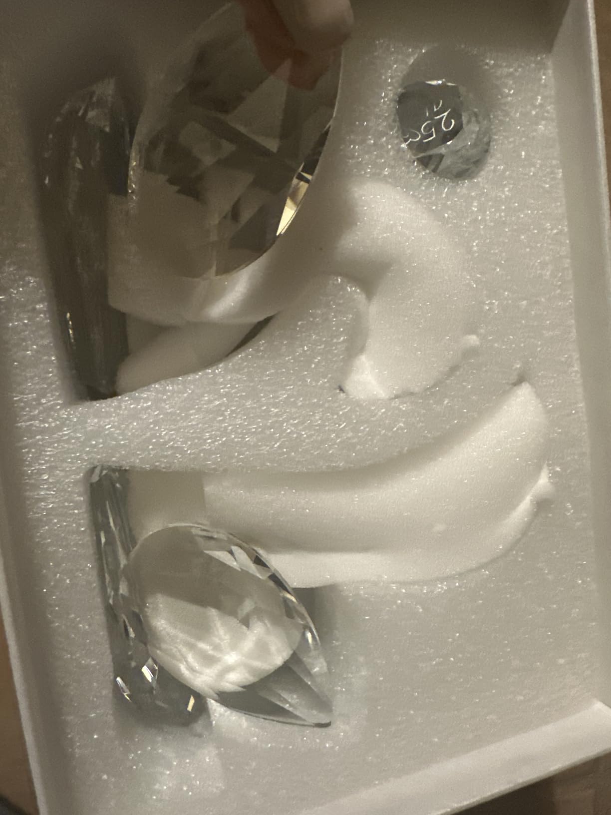 YWHL 45th Anniversary Crystal Swan Gifts for Parents, 45 Year Wedding Anniversary for Her, Swan Figurine with Blue Diamond, Valentines Day Present Romantic Gifts Birthday Gift for Couple Wife customer photo 2