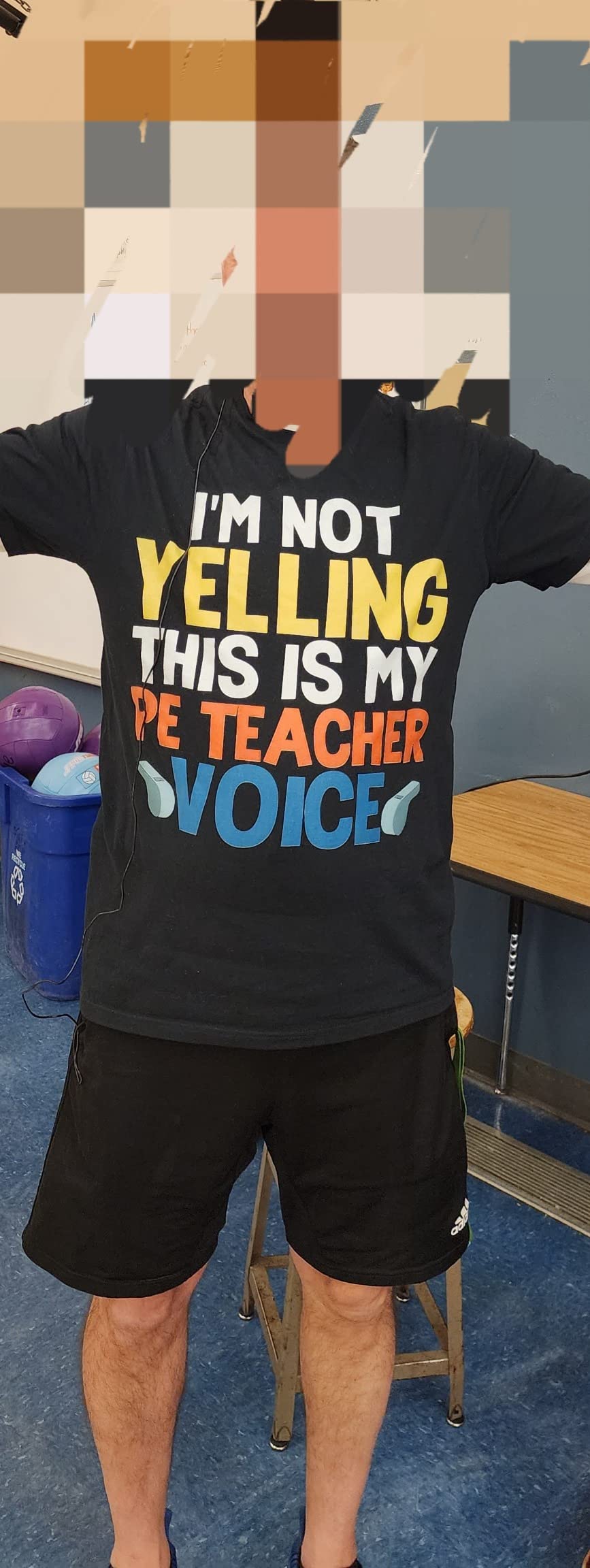 Funny I'm Not Yelling This is My PE Teacher Voice Gift T-Shirt customer photo 1