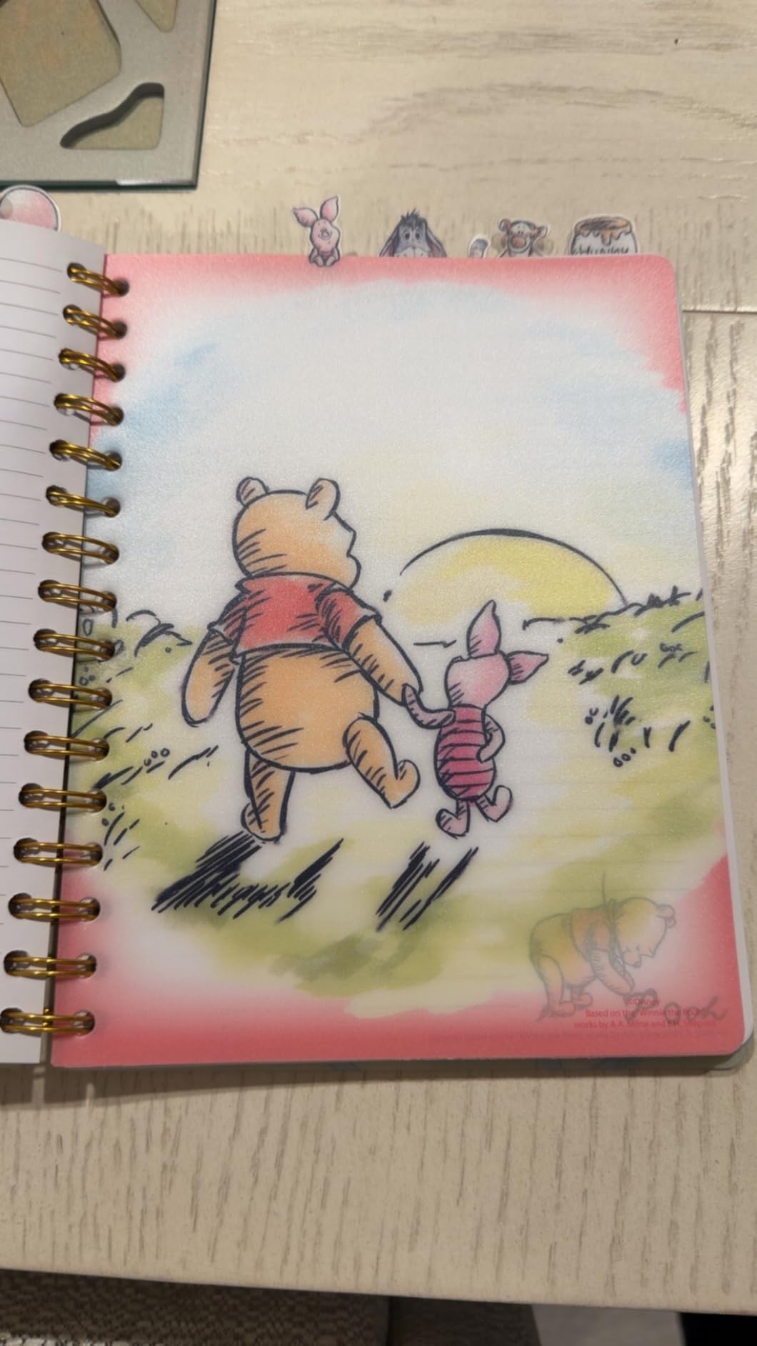 Disney Winnie The Pooh Tab Journal Spiral Bound Notebook with Cute Dividers, 144 Lined Pages customer photo 2