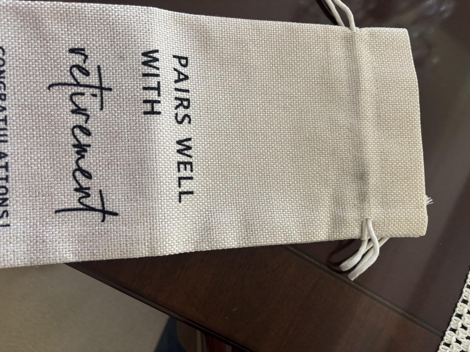 Socive Retirement Wine Bag, Retired Gifts Wine Bags, Pairs Well With Retirement, Gift for Him or Her customer photo 1