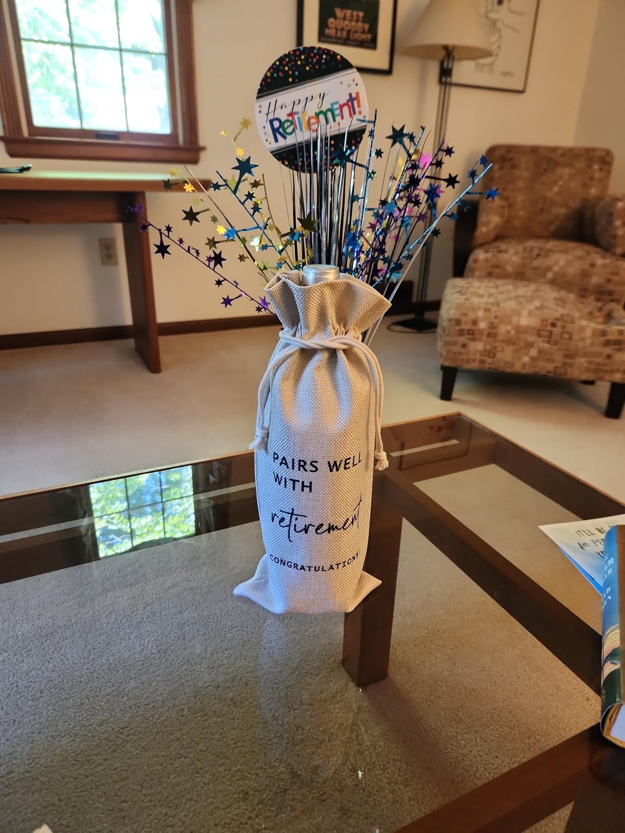 Socive Retirement Wine Bag, Retired Gifts Wine Bags, Pairs Well With Retirement, Gift for Him or Her customer photo 2