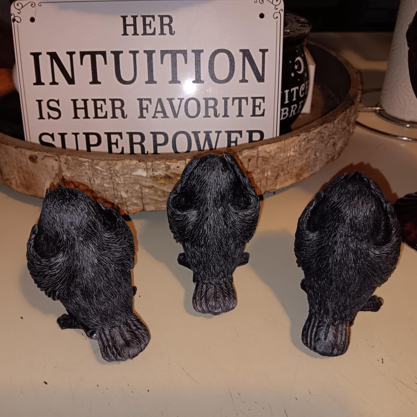 Nemesis Now See No Evil Hear No Evil Speak No Evil Figurines, Adorable Hand-Painted Resin Collectibles and Gift, 8cm - Ravens customer photo 1