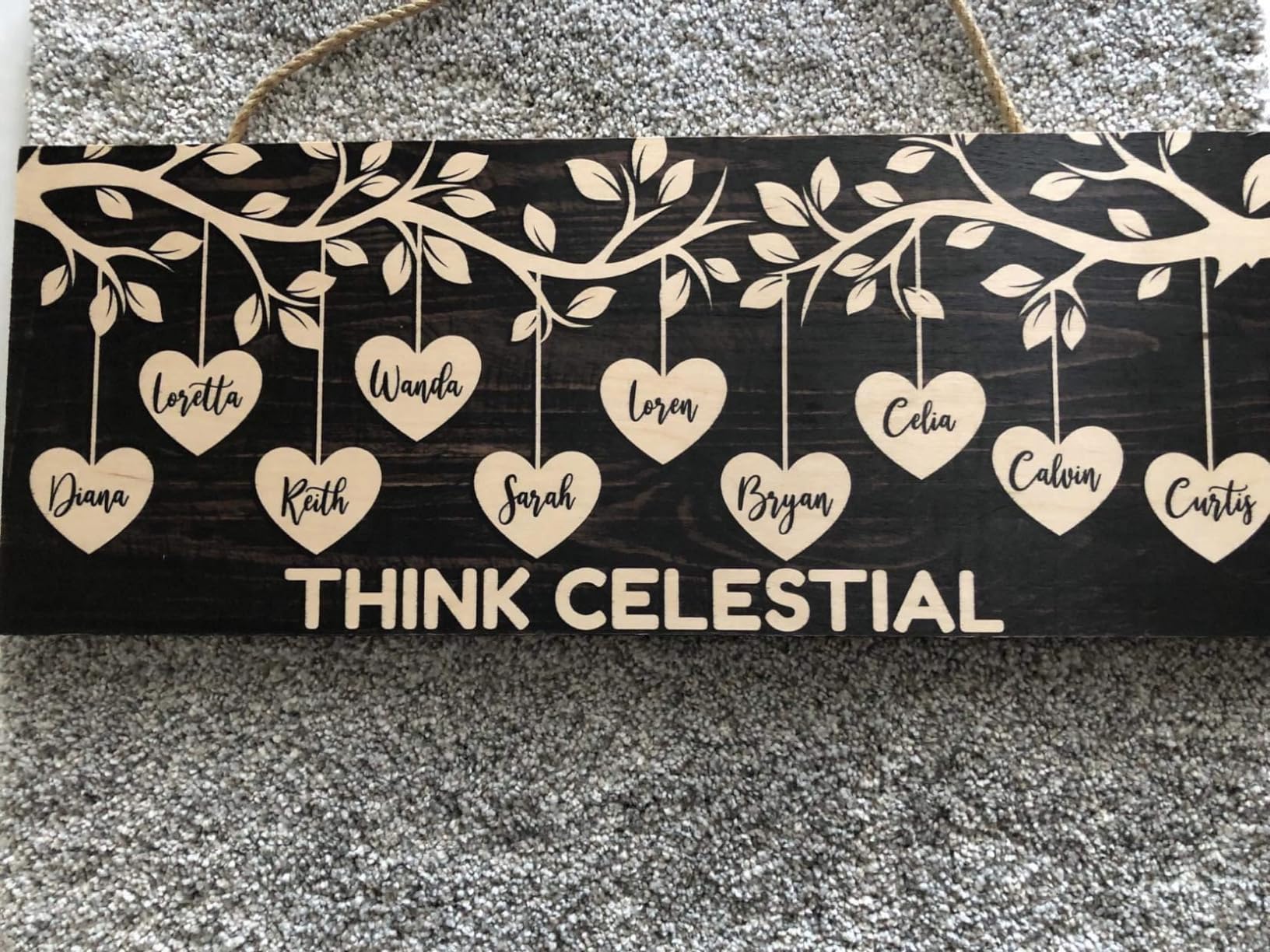 Personalized Family Tree Wood Sign with Names, Custom Best Mom Ever Gift customer photo 1