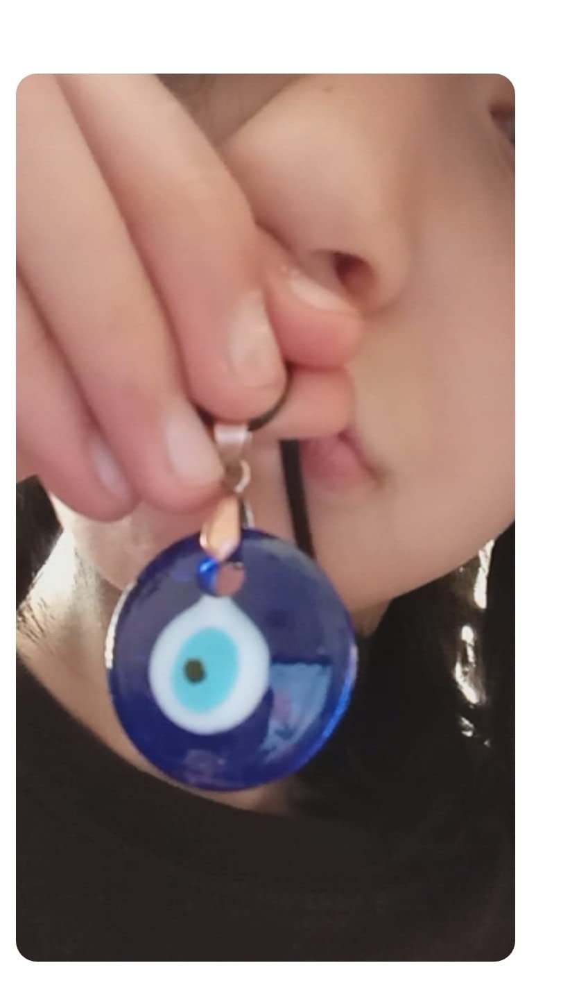 YADOCA Evil Eye Necklace for Women Men Evil Eye Bracelets Ring Earring Set | Evil Eye Bracelets Necklaces Pendant Turkish Protection Jewelry Set with 50Pcs Stickers customer photo 1