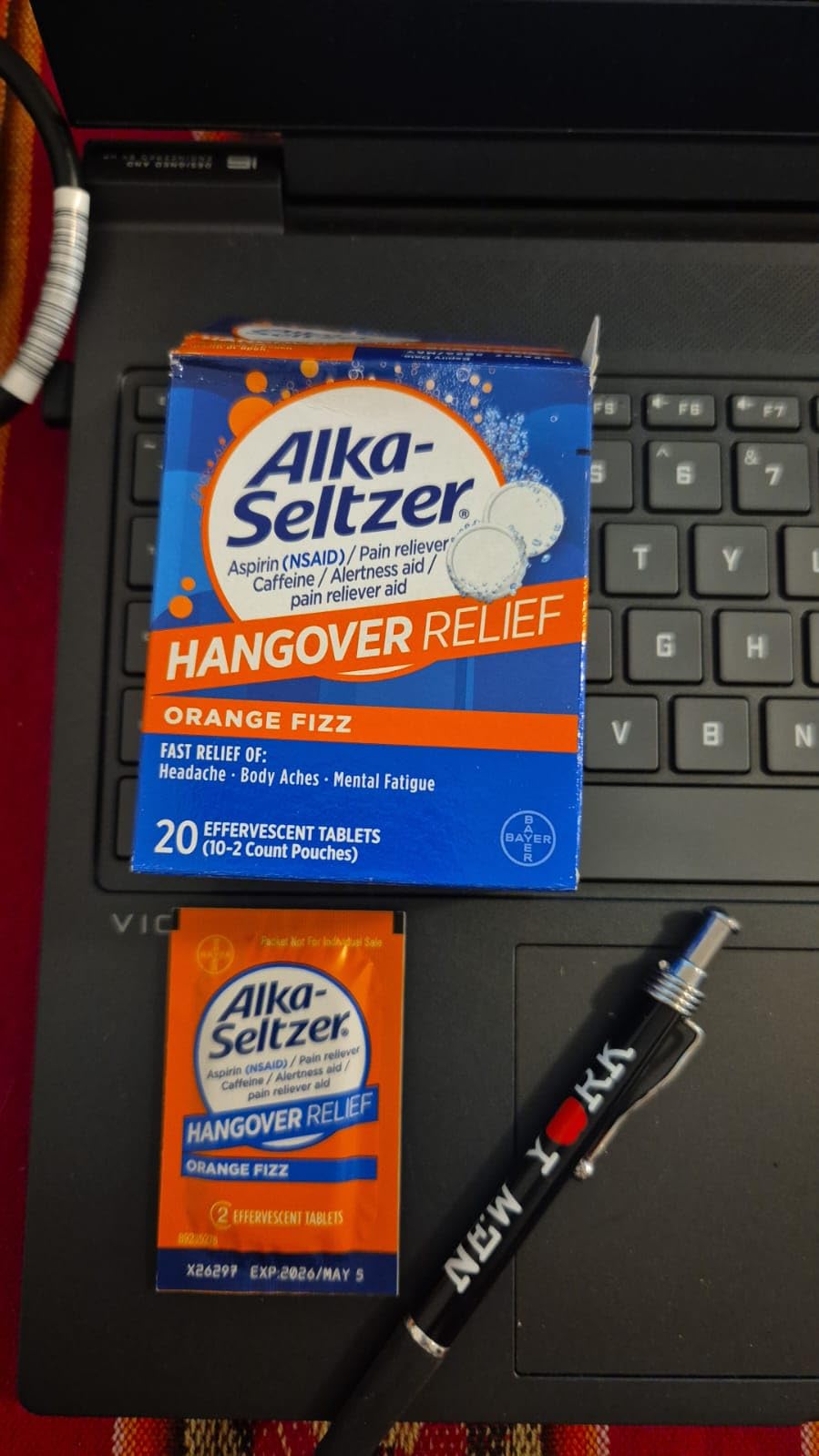 Alka-Seltzer Hangover Relief Tablets, Fast Relief in 15 Minutes, Bachelor Party Packs 60 Count customer photo 1
