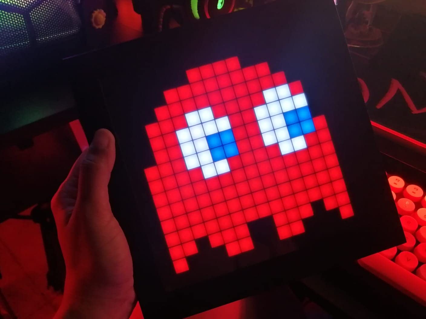Divoom Pixoo LED Pixel Display Panel for RGB Light Bars, Gaming Decor Gift, Smart App Control, Cool Animations, PC & TV Desk Setup, RGB Light Bar Decor, Gaming Room Display customer photo 2