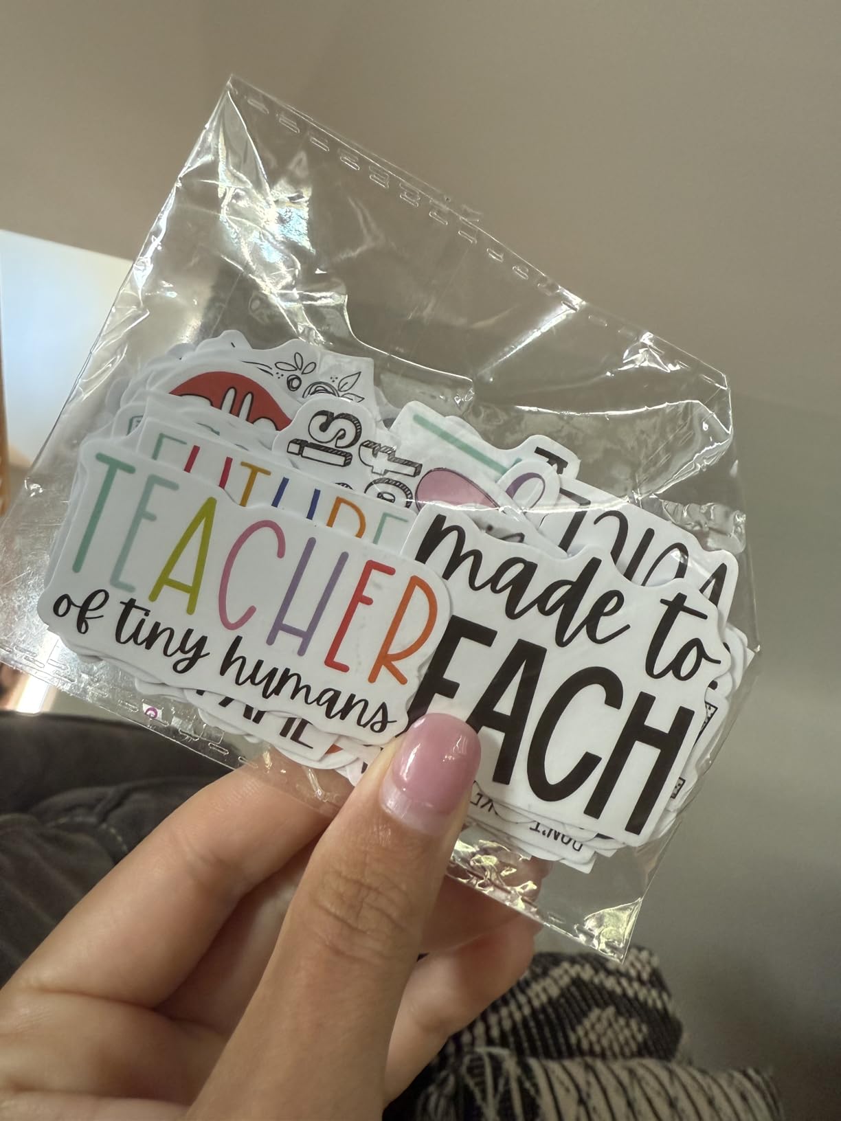 Teacher Stickers 50 Pcs Vinyl Waterproof customer photo 1