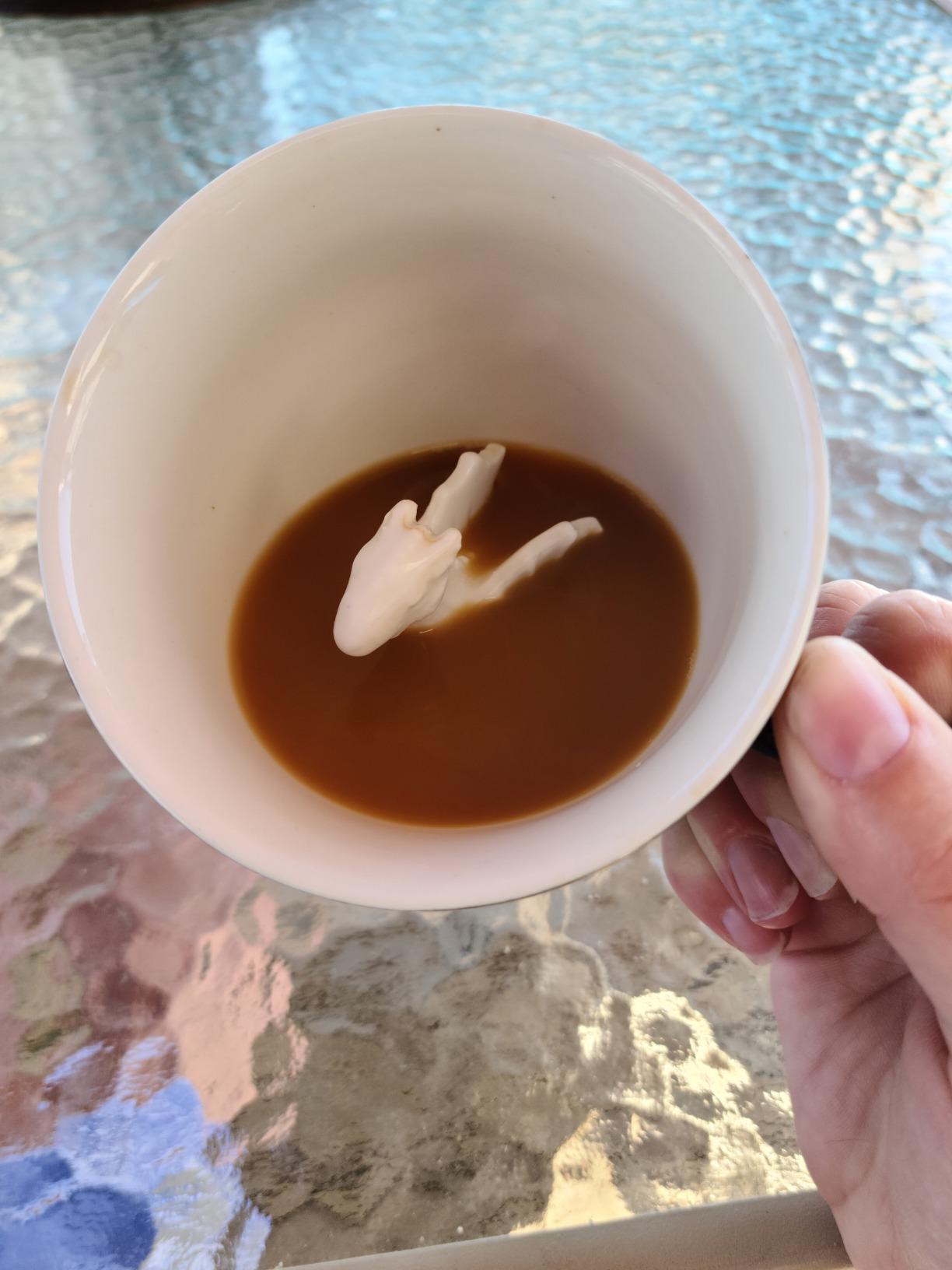 Creature Cups Stretching Cat - Ceramic Mug with Hidden 3D Animal - Cat Tea Cup Gift, 11 oz customer photo 2