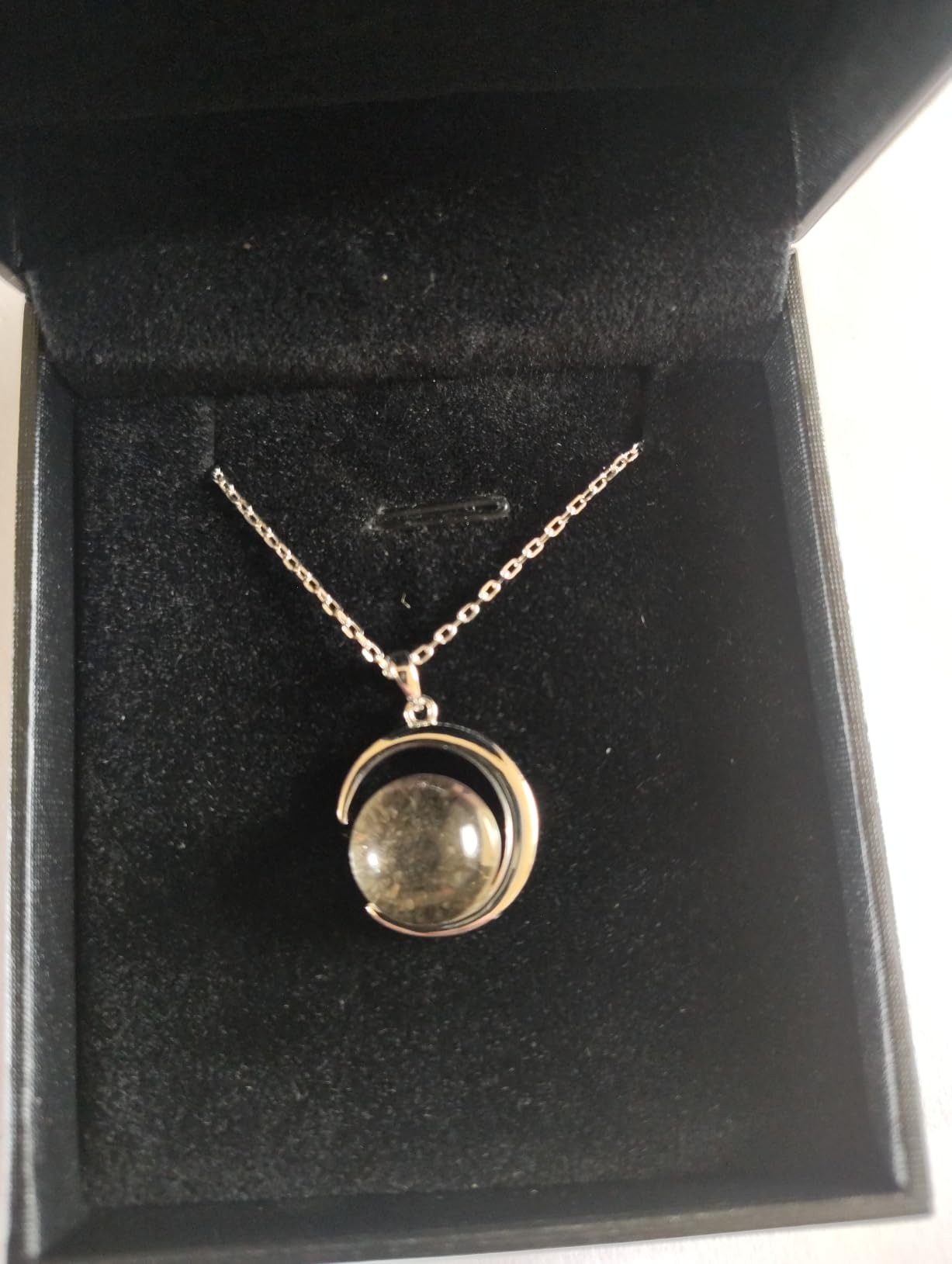 Space & Meteorite - Real Moon Rock Necklace (Authentic Certification From Lunar Meteorite NWA 11788) NASA Space Gifts for Men & Women, Astronomy customer photo 2