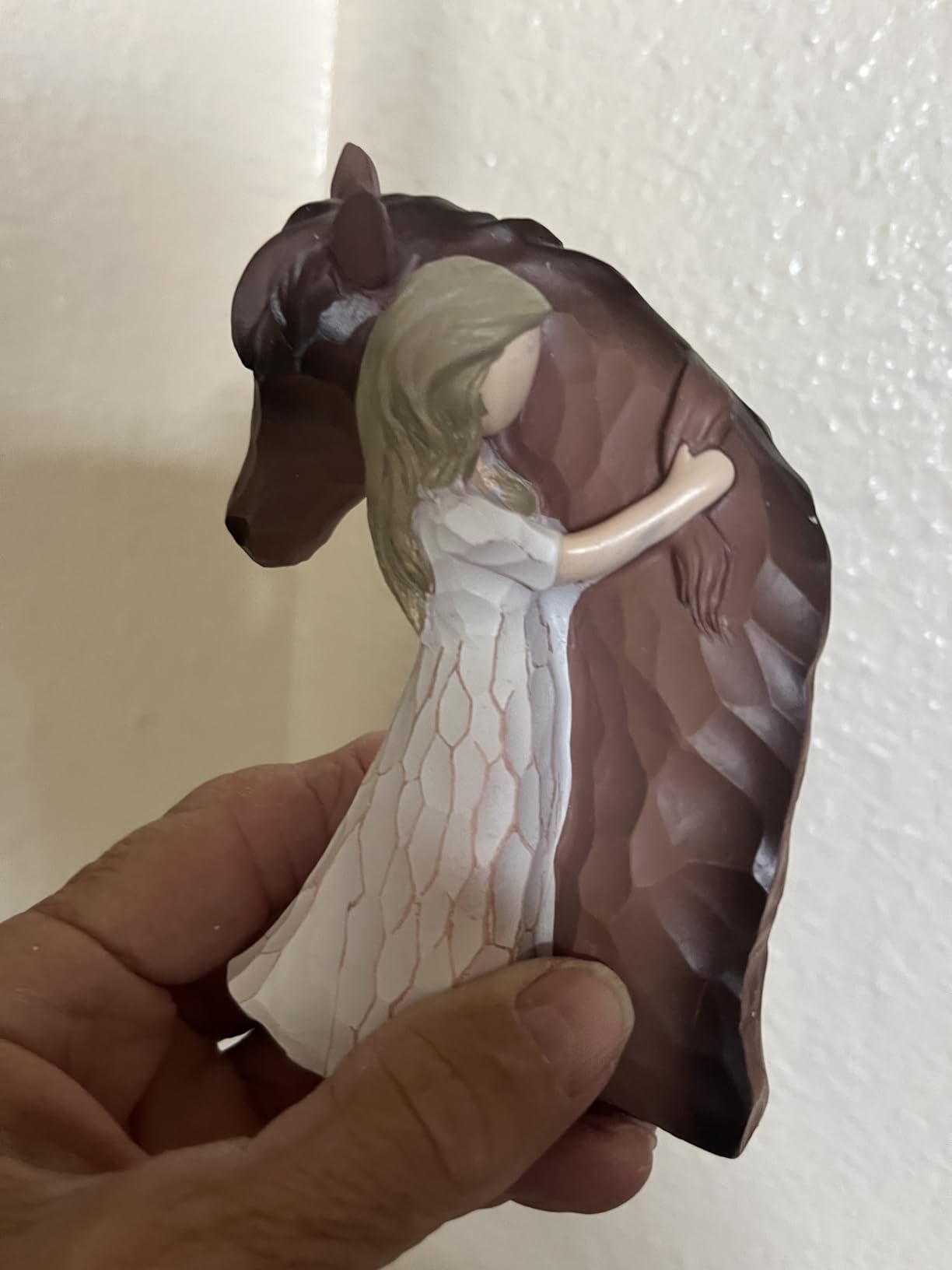 Truly a Friend Horses and Guardian Angel Statues, Sculpted Hand-Painted Girl Embracing Horse Figurines, Gifts for Horse Lover Cowgirls, Loss of Horse Remembrance Gifts, Birthday Christmas Horse Stuff customer photo 1