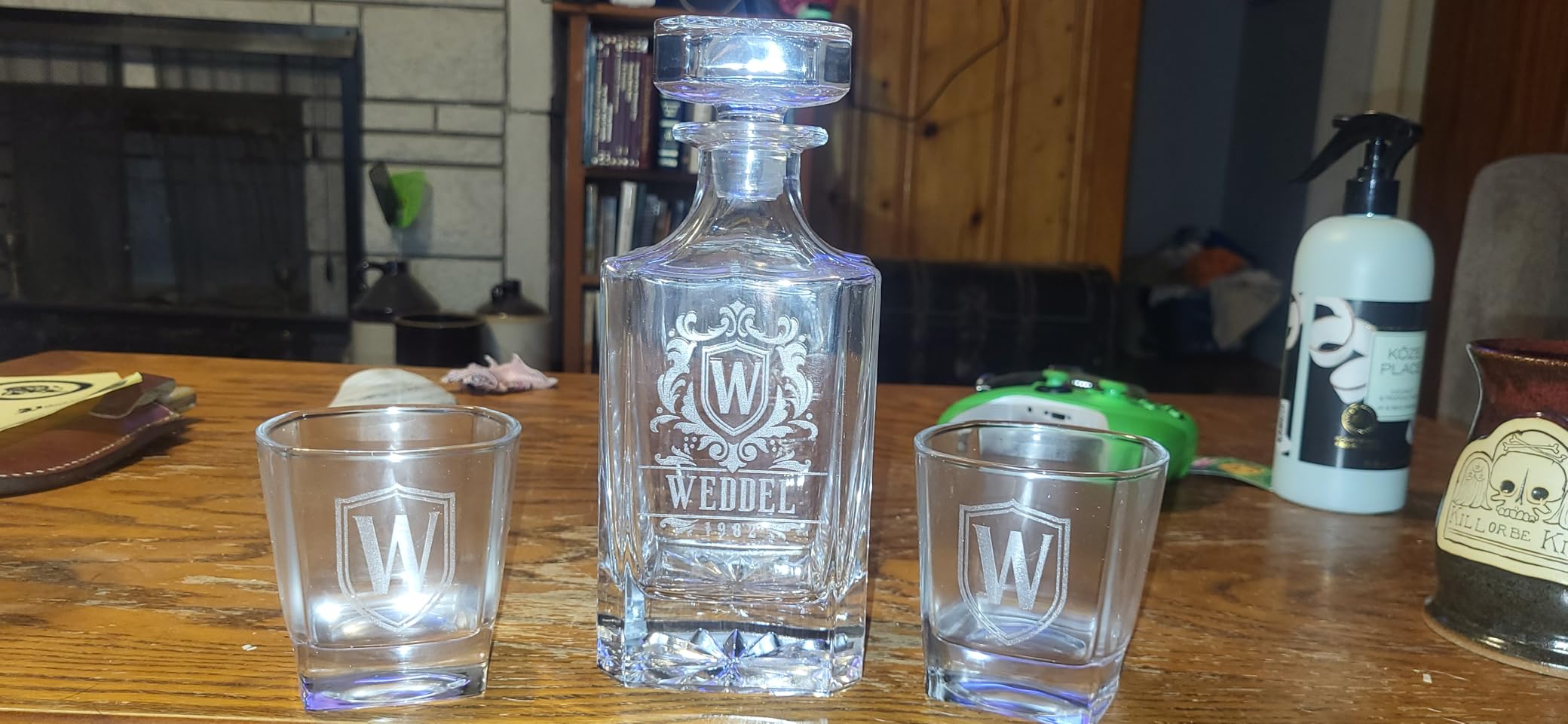 Personalized Whiskey Decanter Set - 5 Design Options - Custom Liquor 25 oz, 750ml Liquor Decanter w/Whiskey Glass Set Options, Birthday & Retirement Gifts for Men customer photo 2