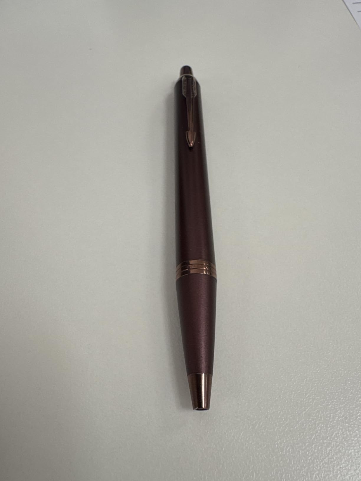 Parker IM Monochrome Ballpoint Pen Champagne Finish Medium Point Blue Ink Includes Gift Box customer photo 2